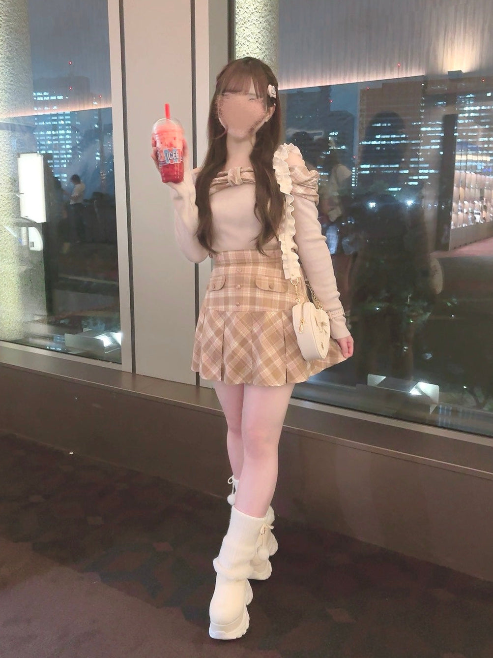 《LAFARY closet》サテンハートヘアピン