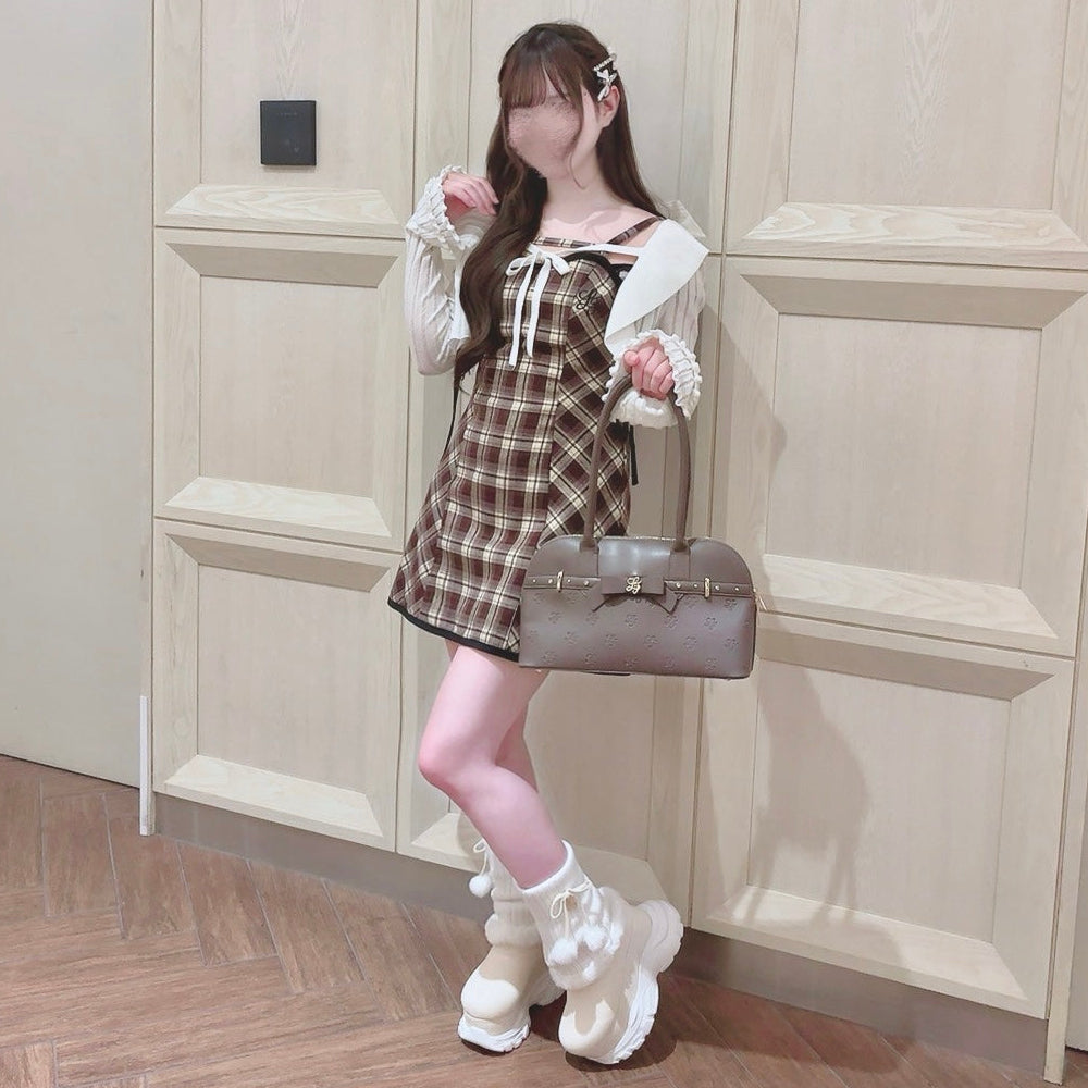 《LAFARY closet》ルーズニット厚底ブーツ