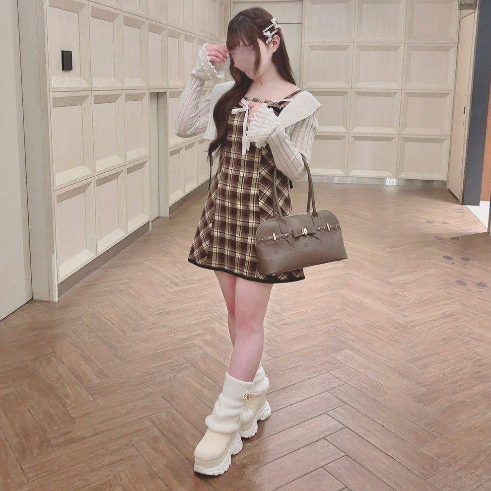 《LAFARY closet》ルーズニット厚底ブーツ