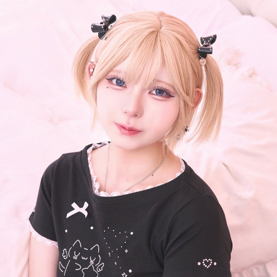 《mine》ストーンリボンヘアゴム