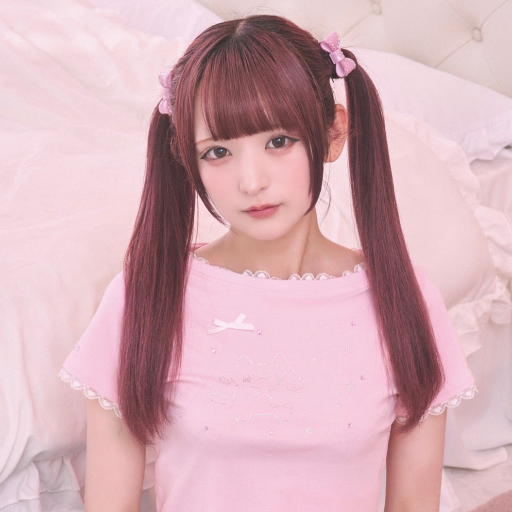 《mine》ストーンリボンヘアゴム
