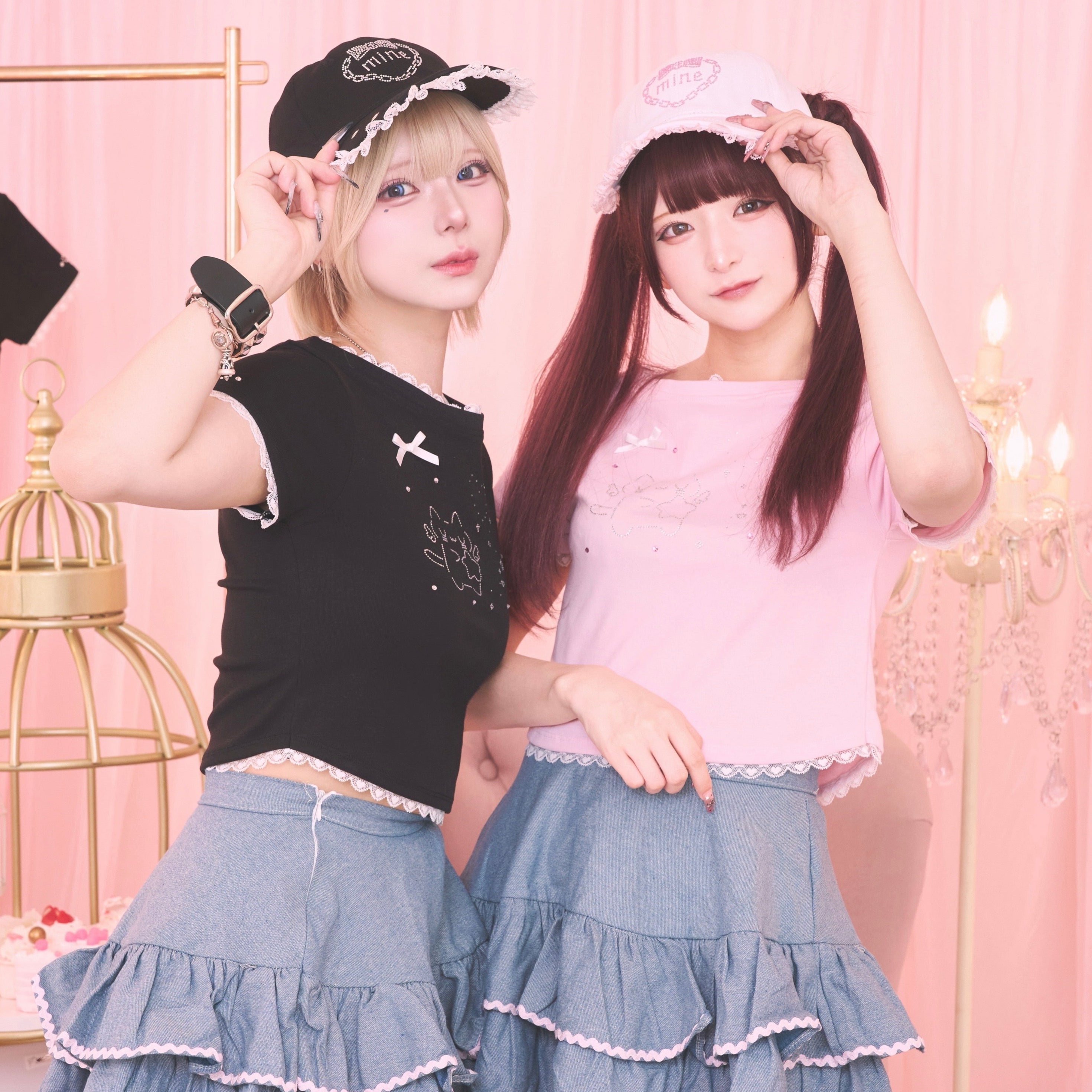《mine》ストーンレースキャップ