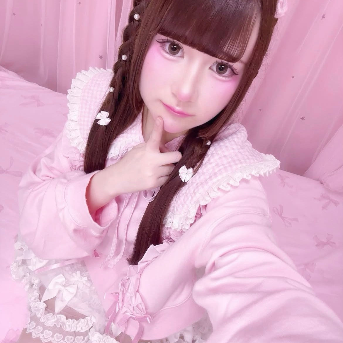 《mine》キルティングチェック付け襟