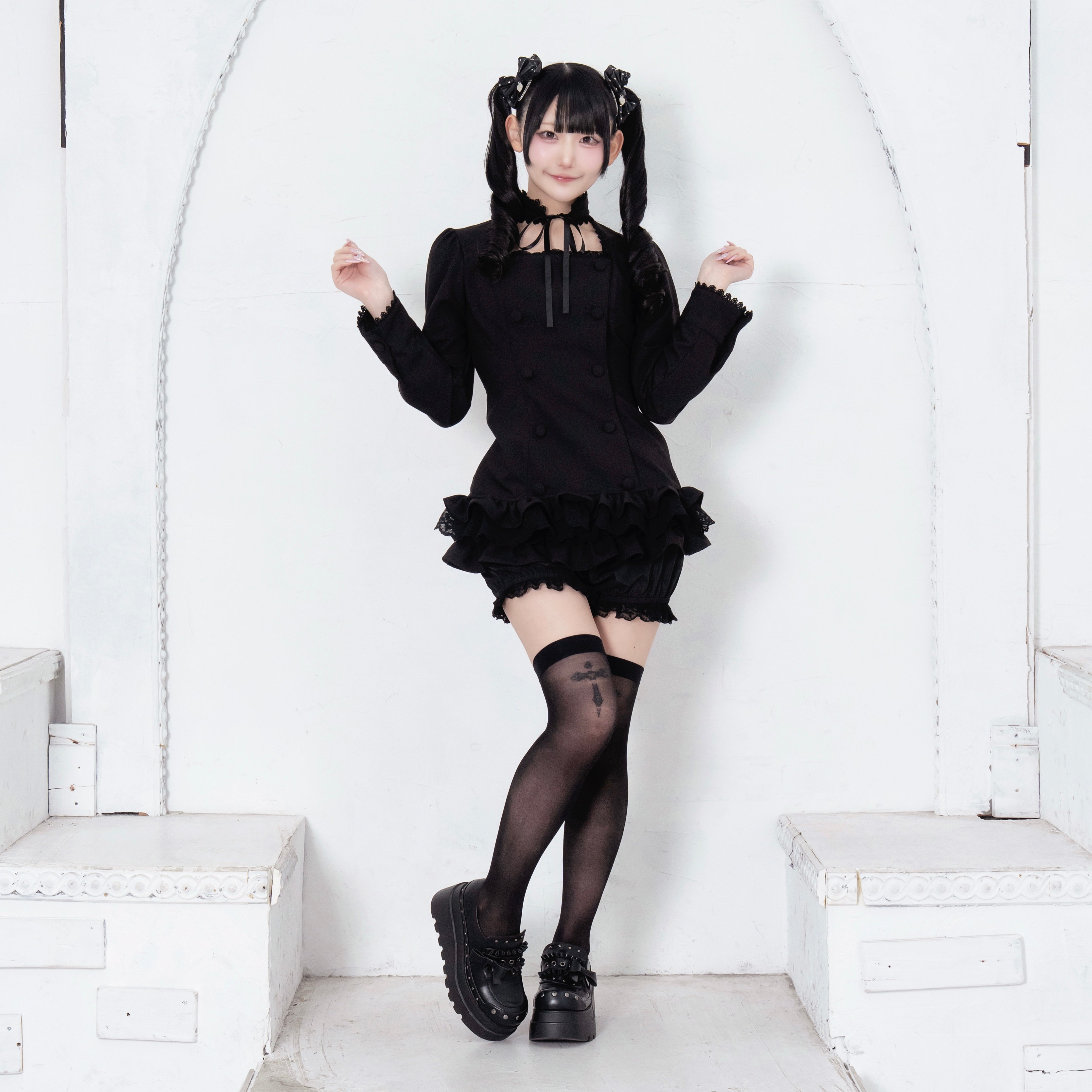 《mine》フリルティアードミニスカパン