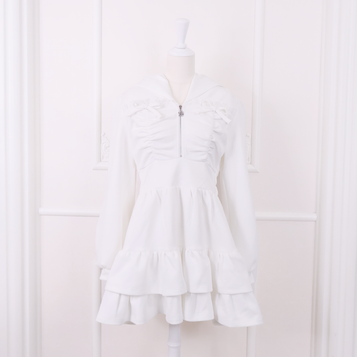 《LAFARY closet》スエードパーカーワンピ