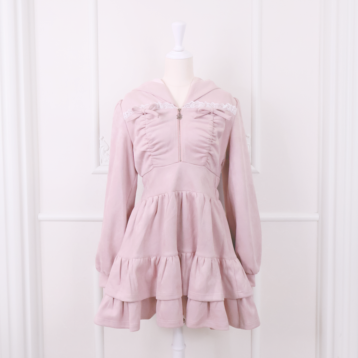《LAFARY closet》スエードパーカーワンピ