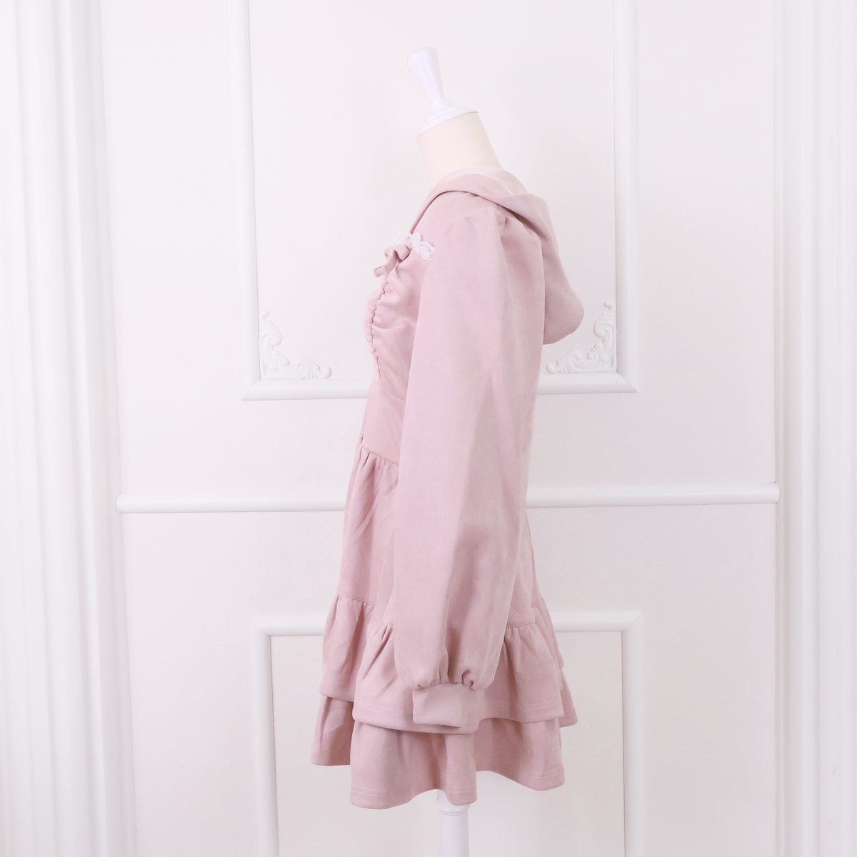 《LAFARY closet》スエードパーカーワンピ