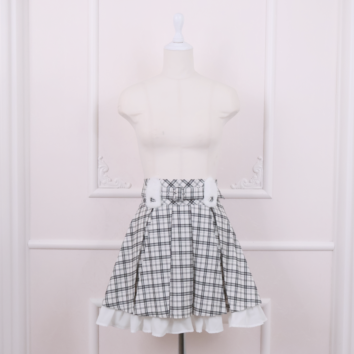 《LAFARY closet》ファーベルトループプリーツスカパン