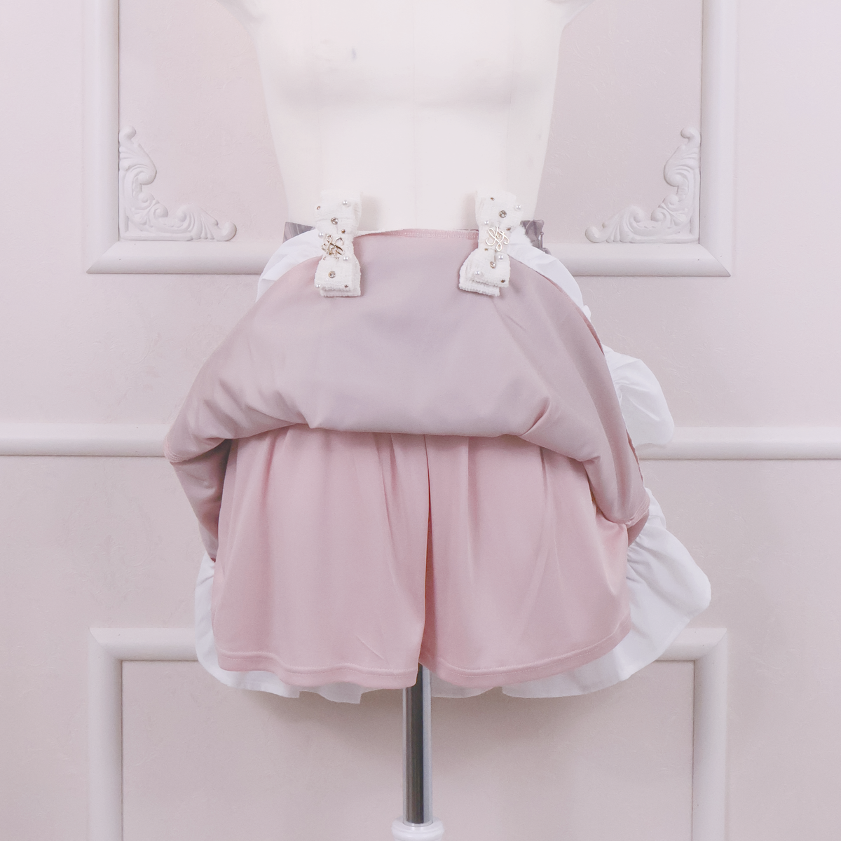 《LAFARY closet》ファーベルトループプリーツスカパン