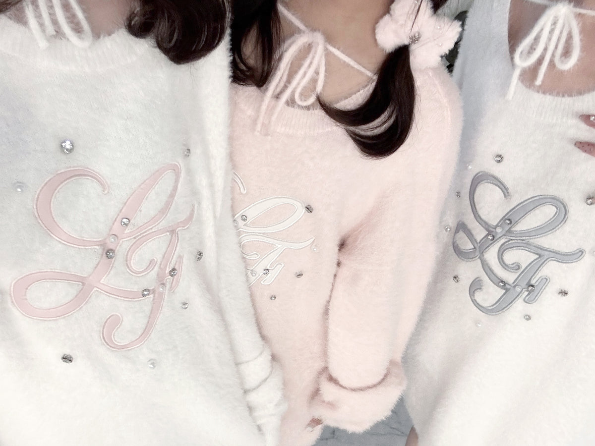 《LAFARY closet》合皮ロゴフェザープルオーバー