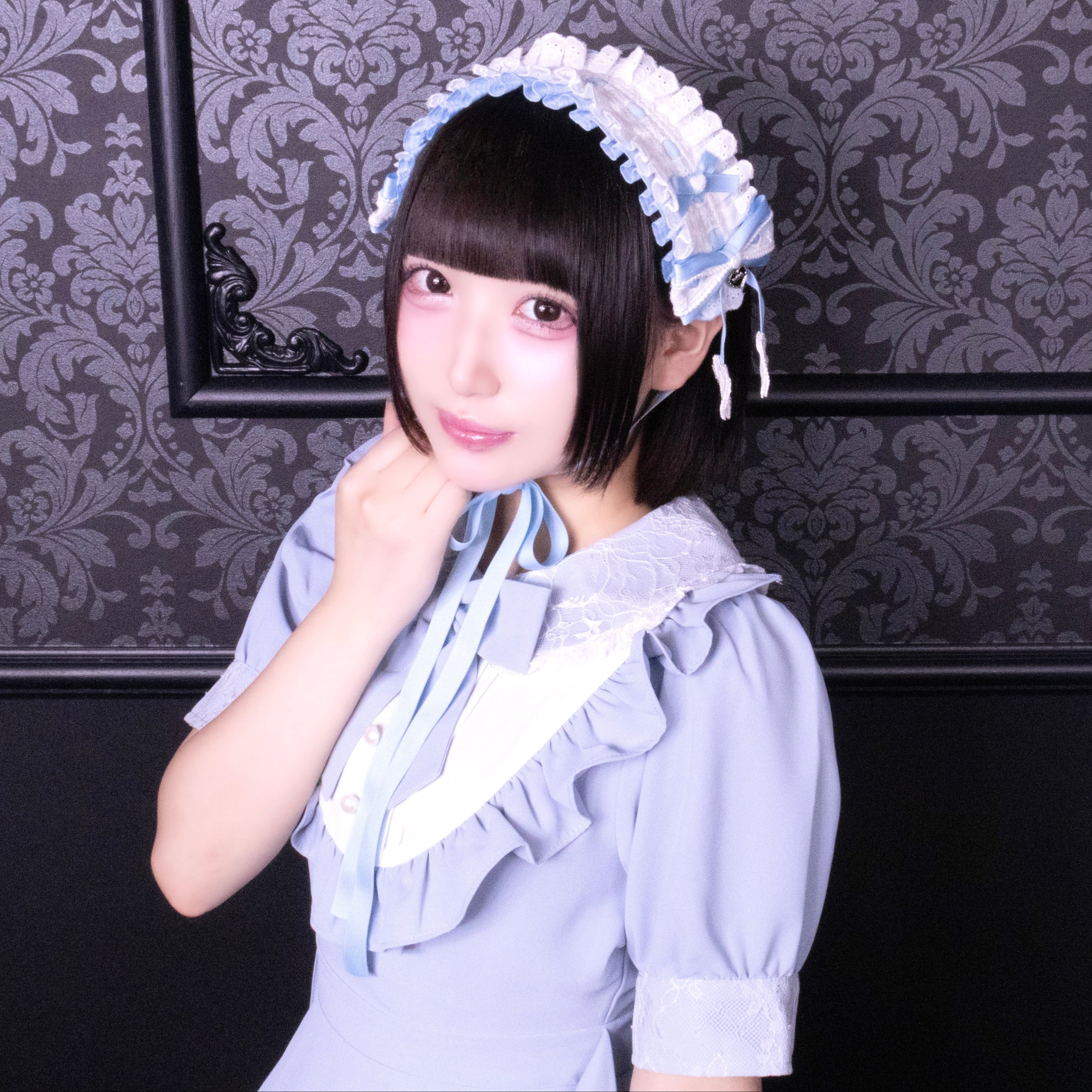 《mine》ギンガムチェックヘッドドレス