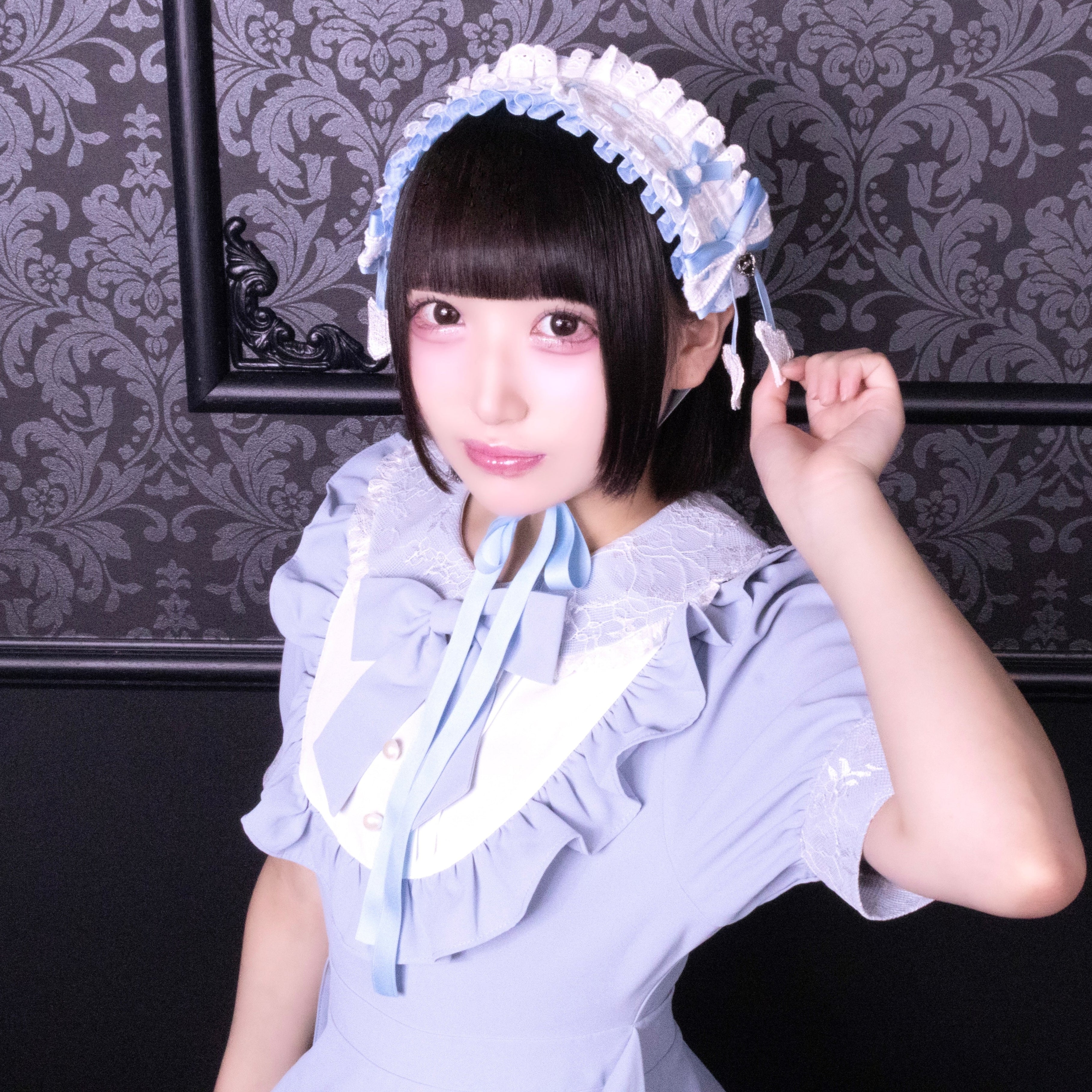 《mine》ギンガムチェックヘッドドレス