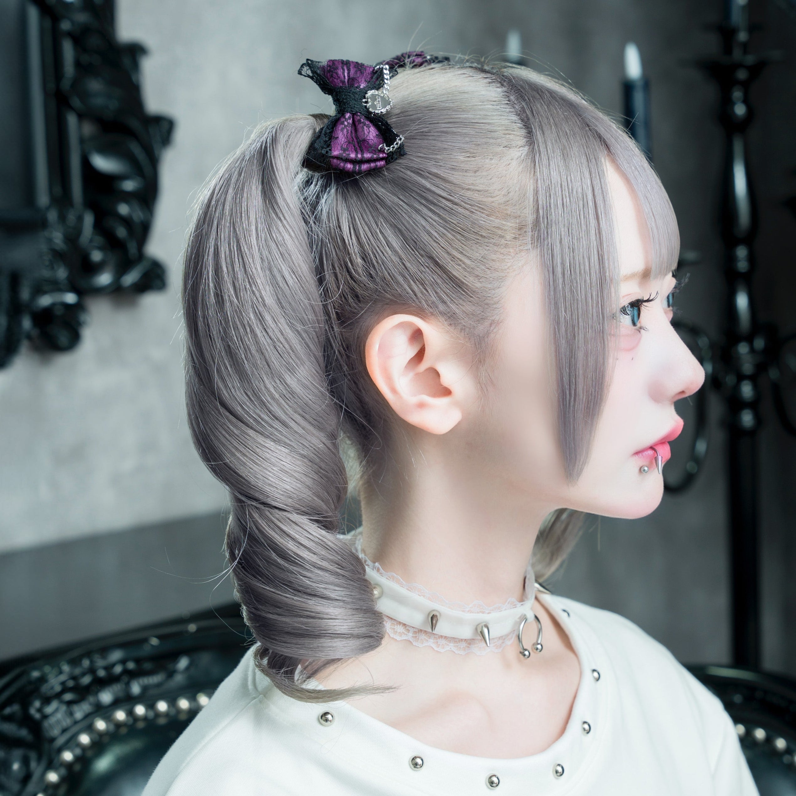 《mine》レースゴシックリボン