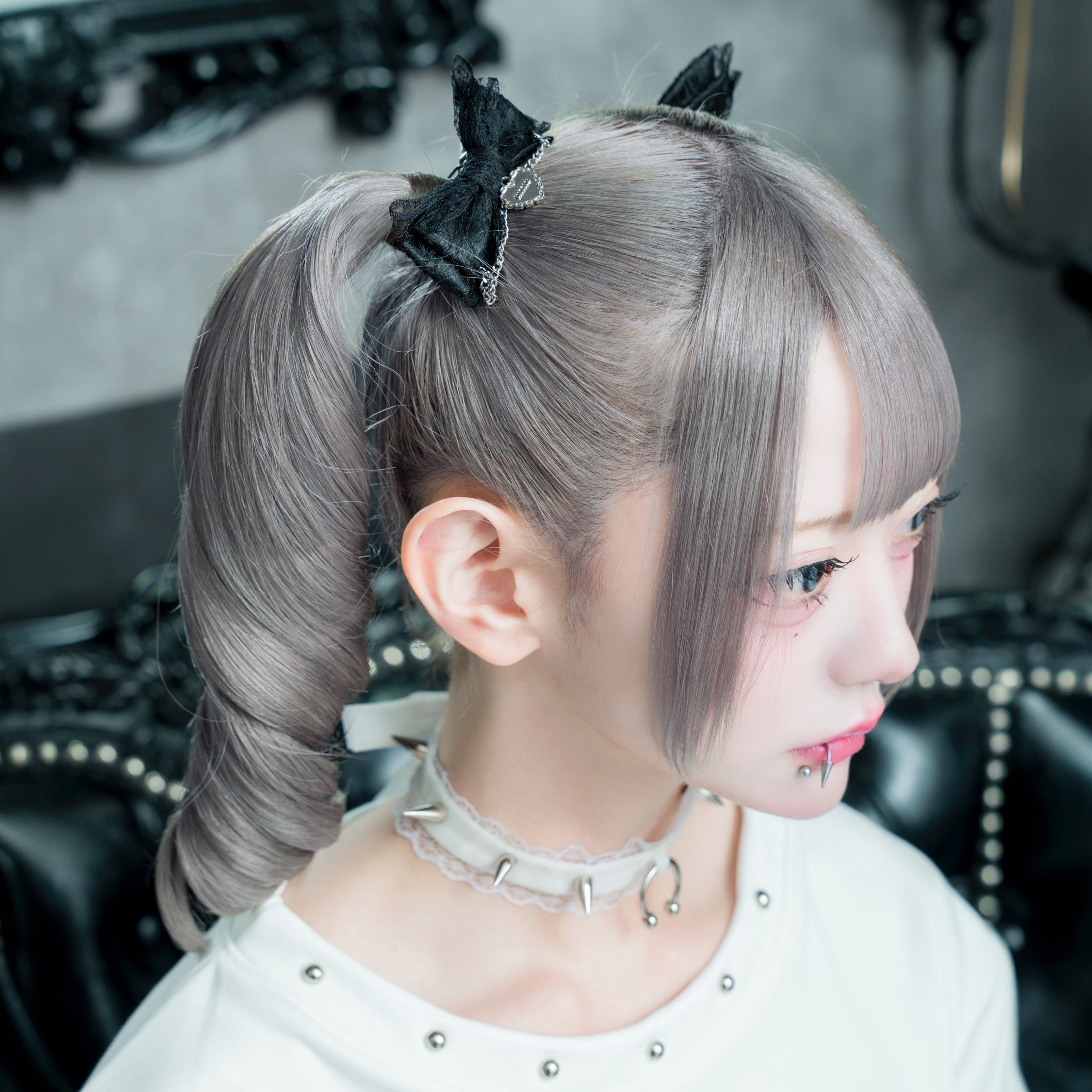 《mine》レースゴシックリボン