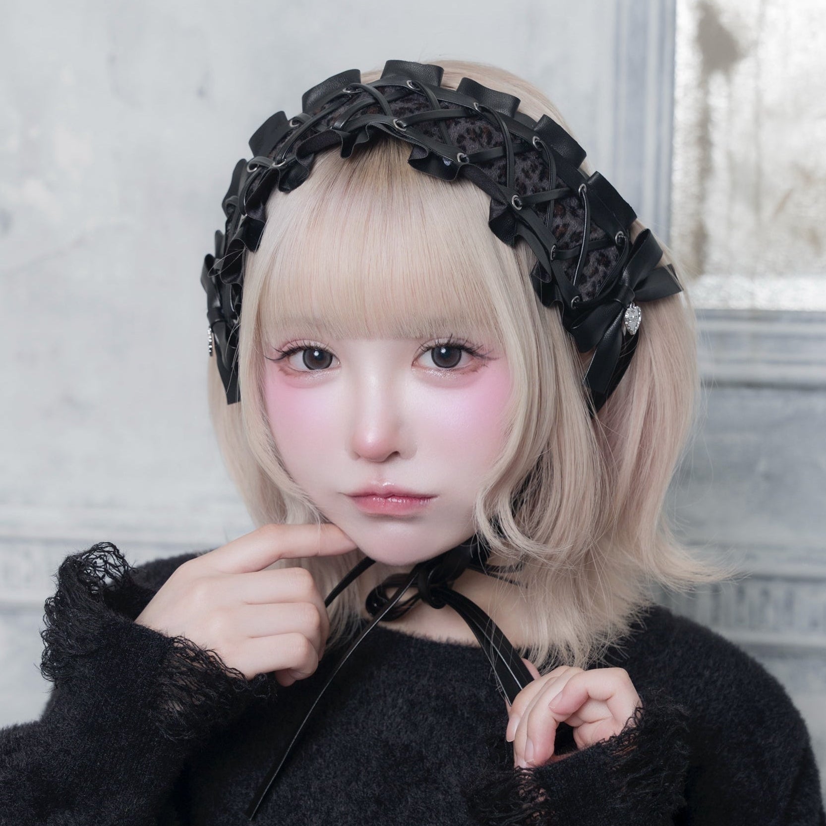 《mine》レースアップヘッドドレス