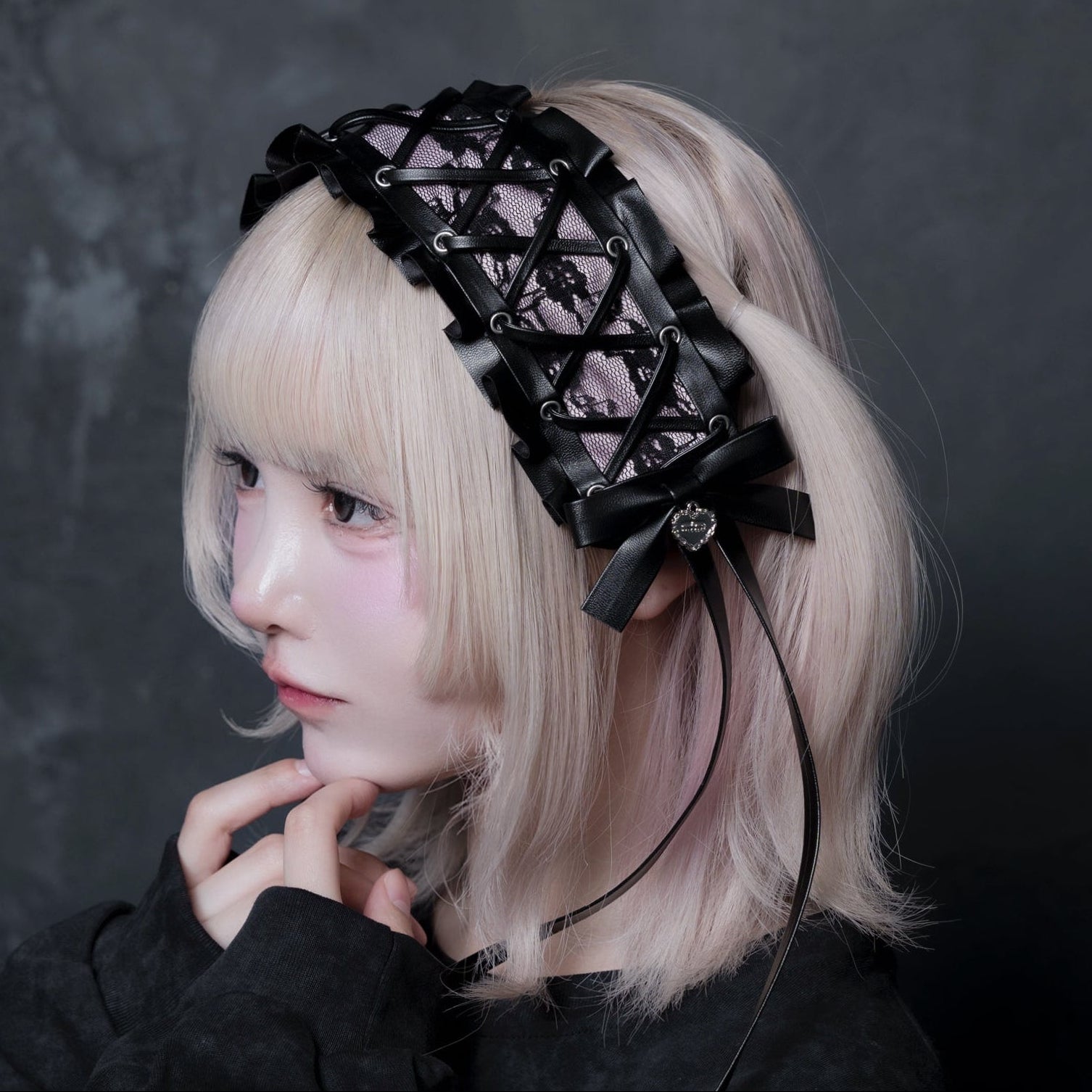 《mine》レースアップヘッドドレス