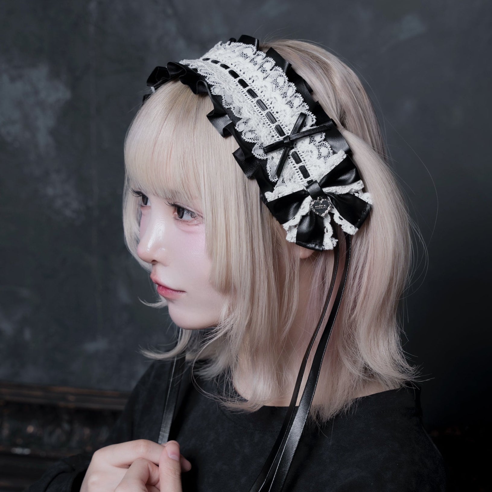 《mine》ハシゴレースヘッドドレス
