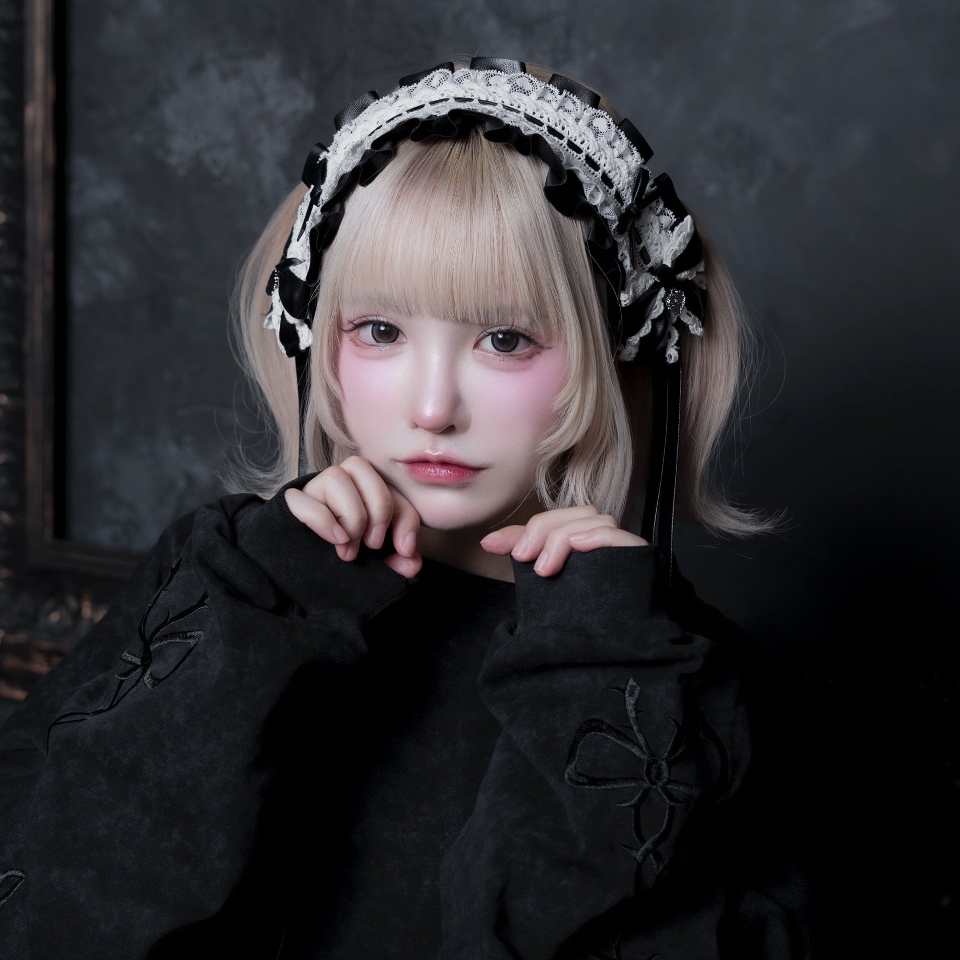 《mine》ハシゴレースヘッドドレス