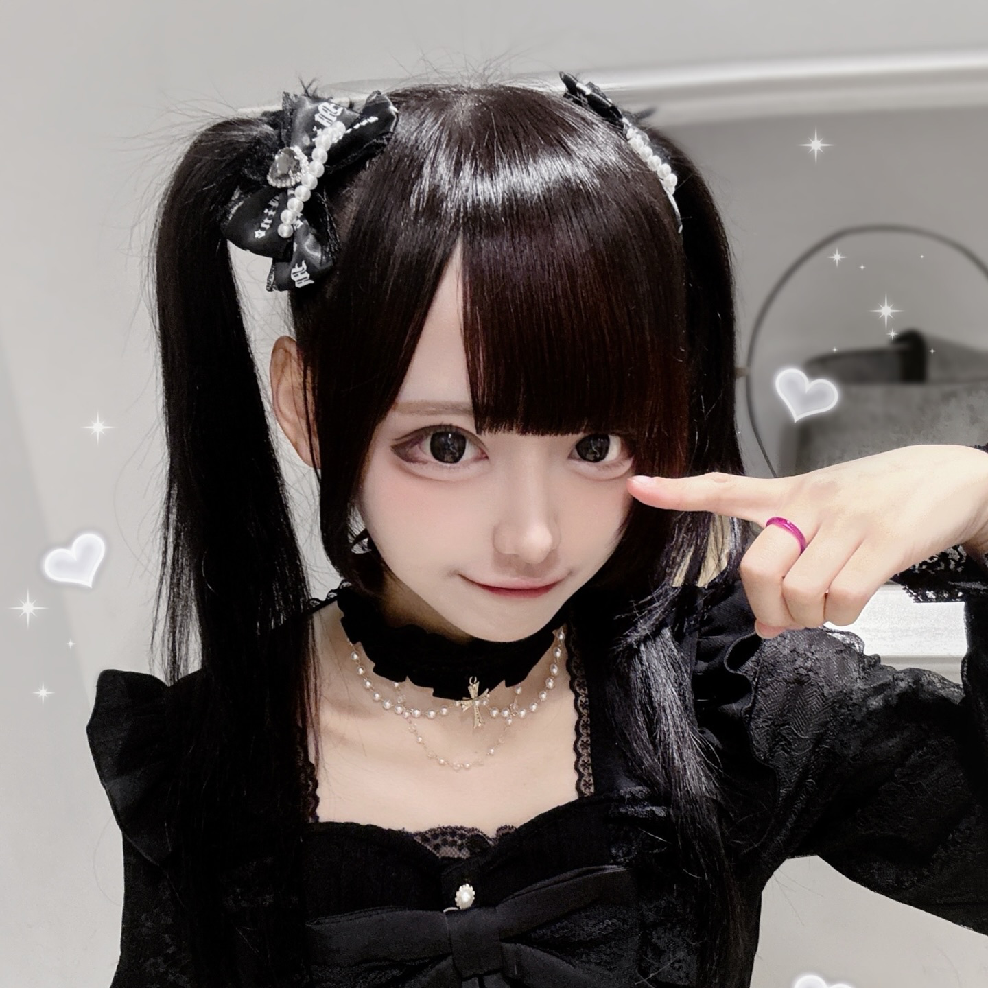 《mine》ロゴリボンクリップ