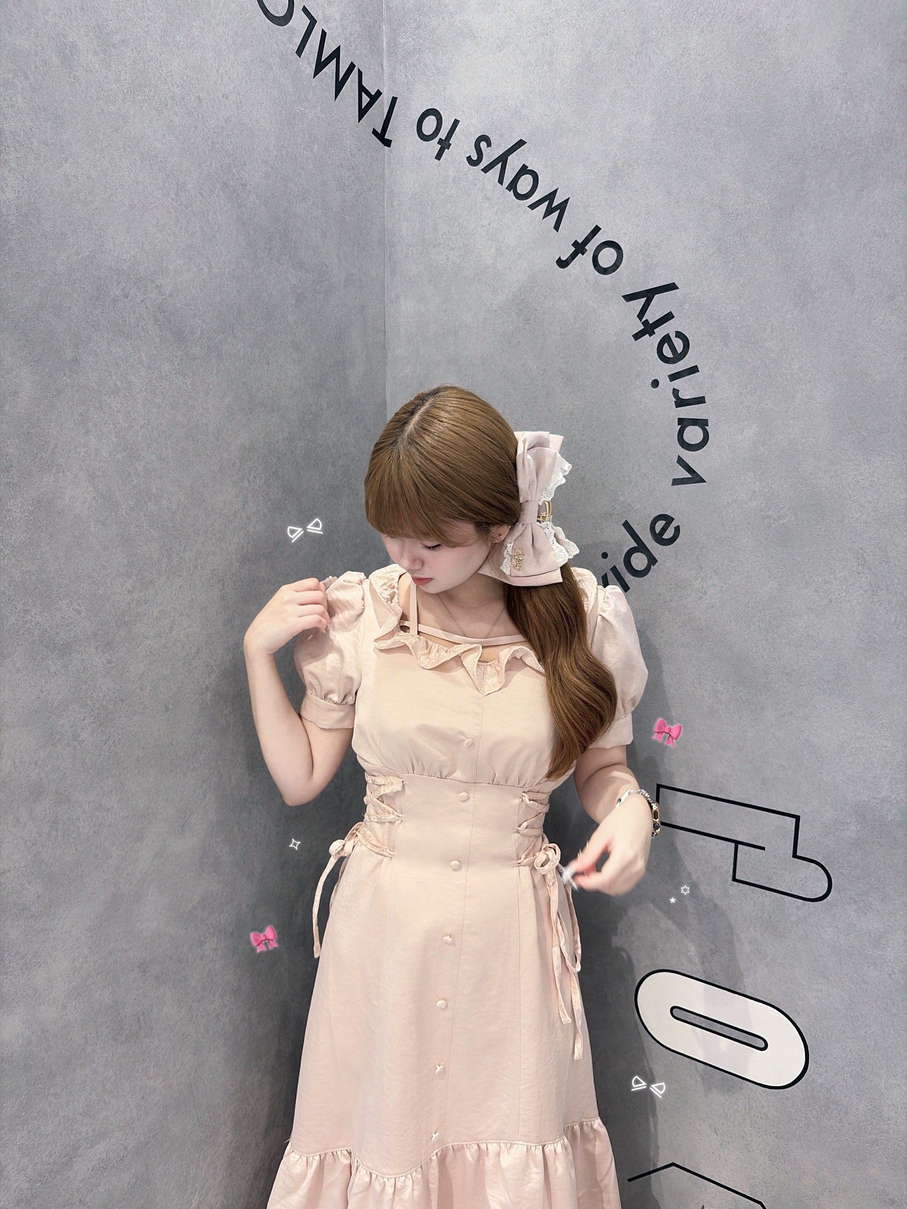 《LAFARY closet》スピンドルティアードロングワンピ