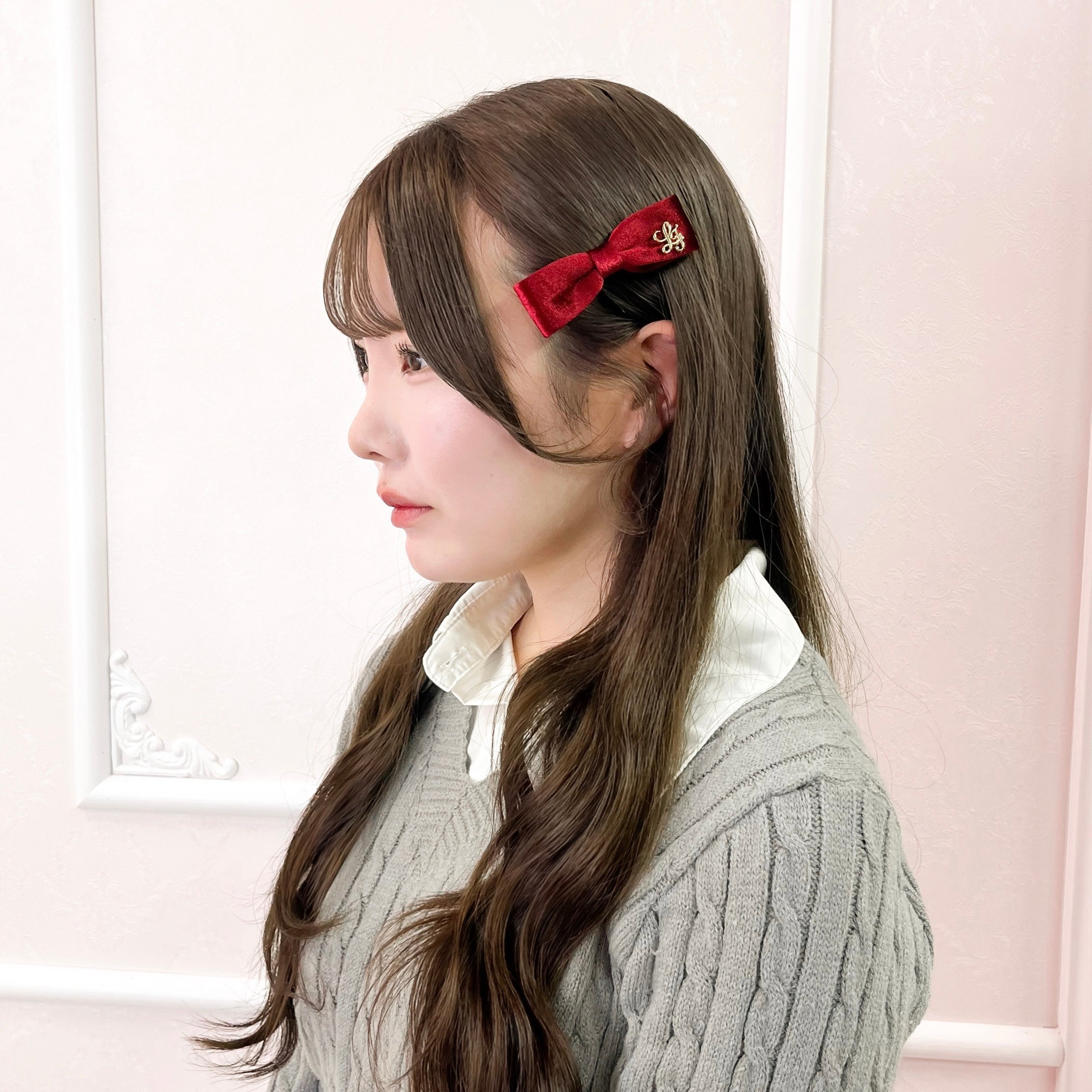 《LAFARY》ベロアスリムリボン