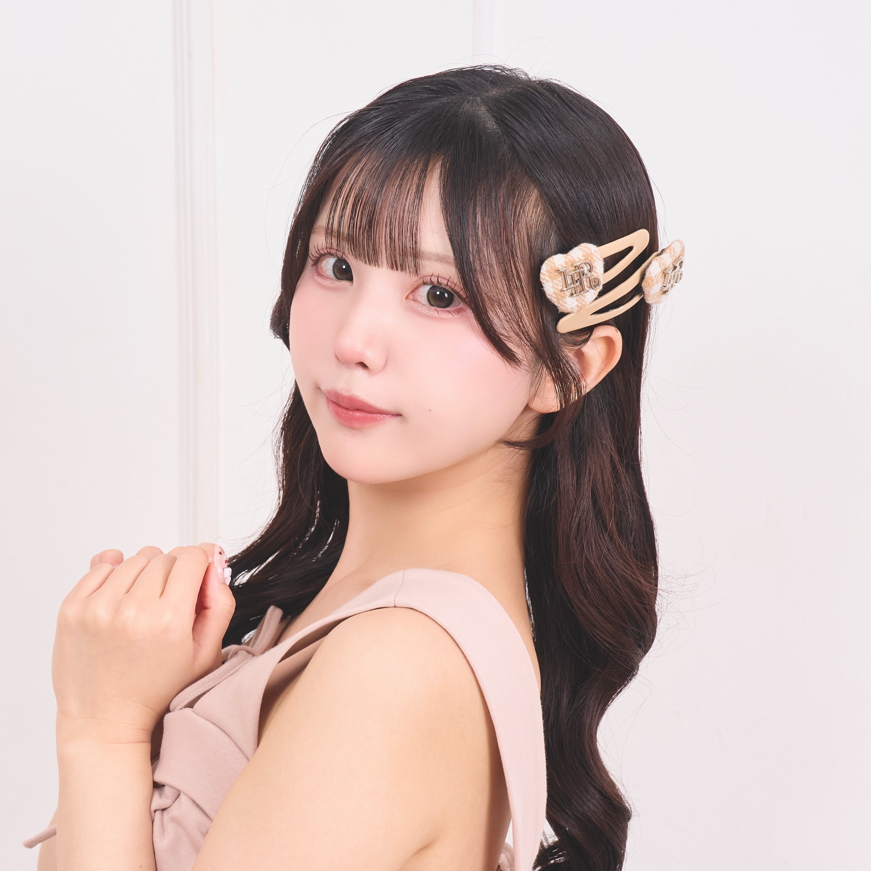 《LAFARY closet》ギンガムハートヘアピン