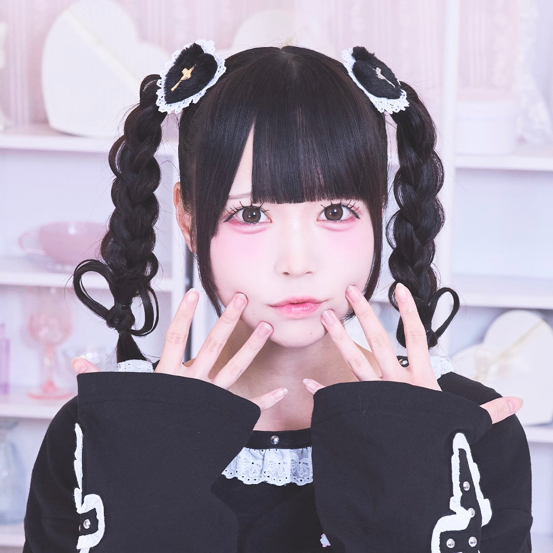 《mine》ハートファーヘアクリップ
