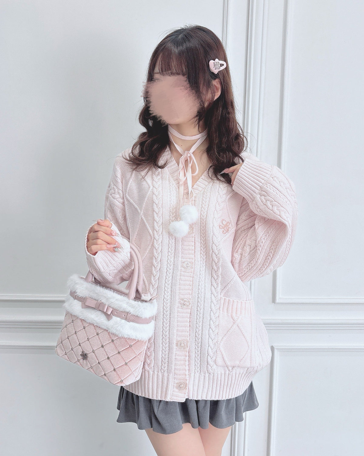 《LAFARY closet》サテンハートヘアピン
