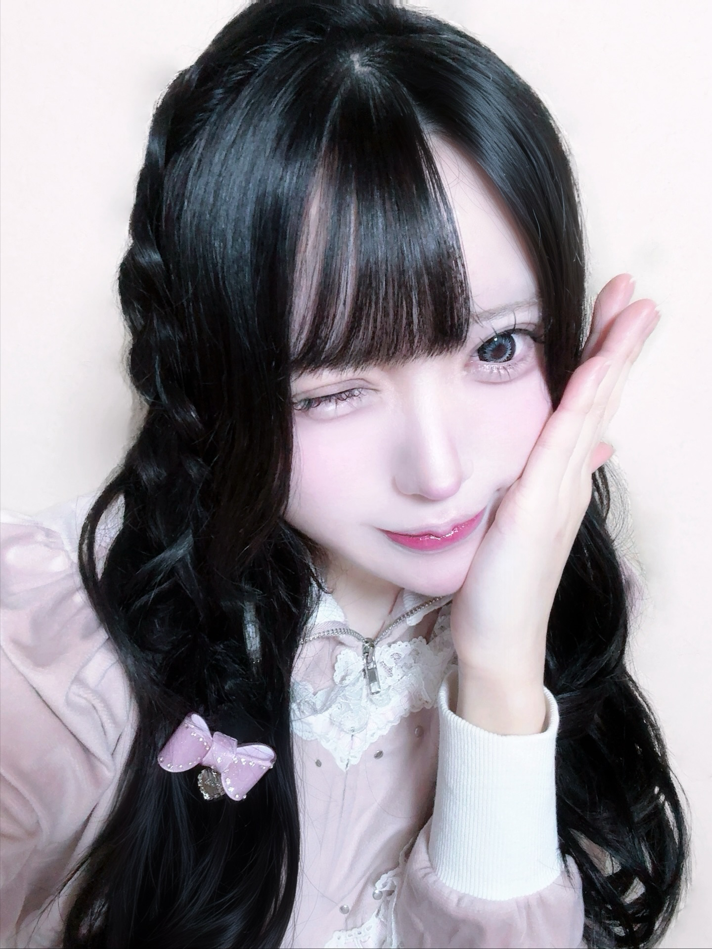 《mine》ストーンリボンヘアゴム