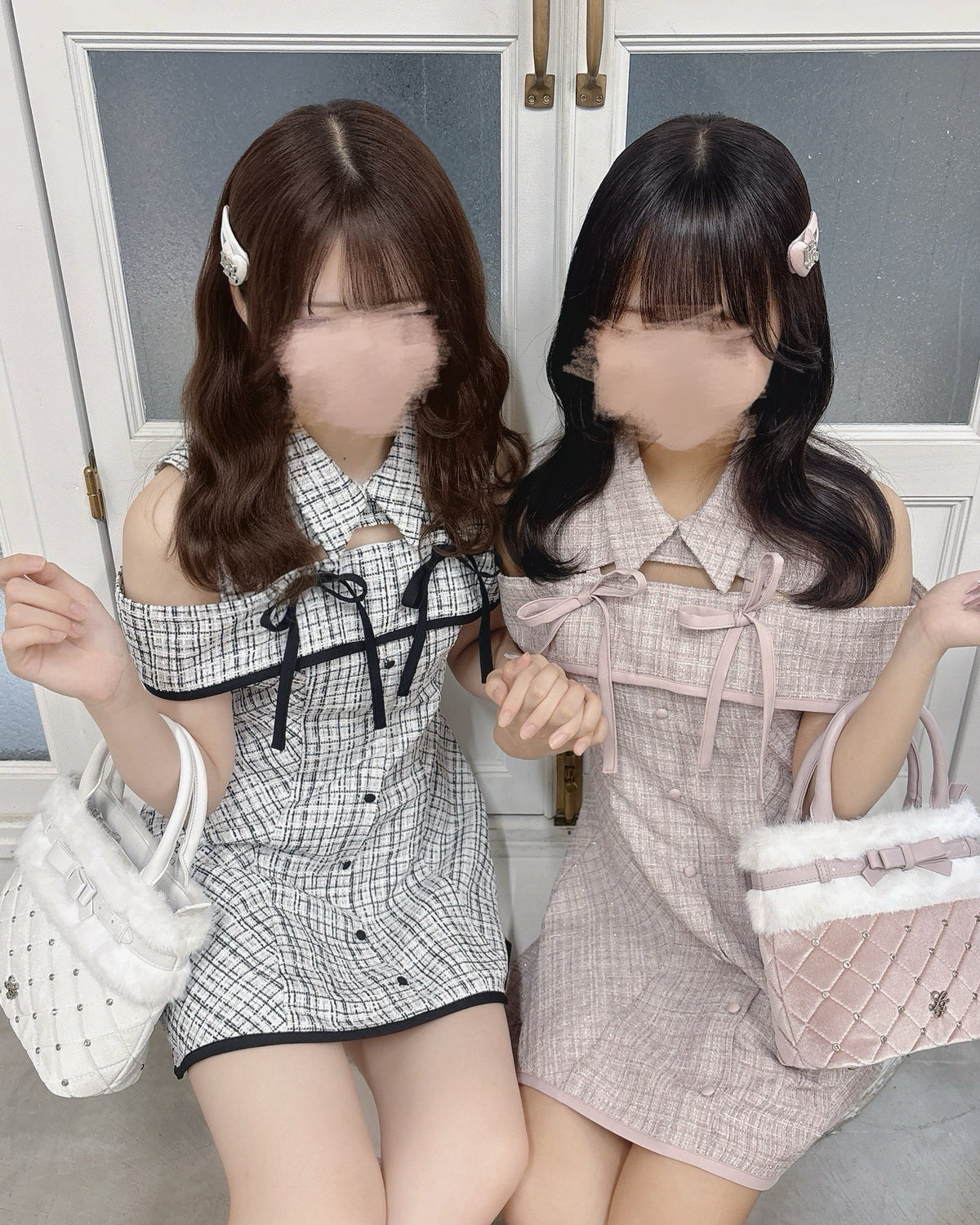 《LAFARY closet》サテンハートヘアピン