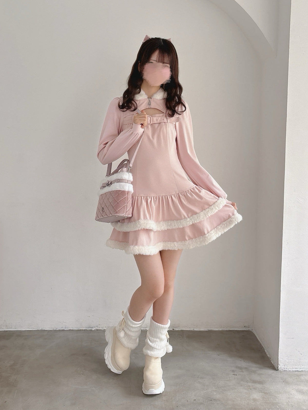 《LAFARY closet》ルーズニット厚底ブーツ