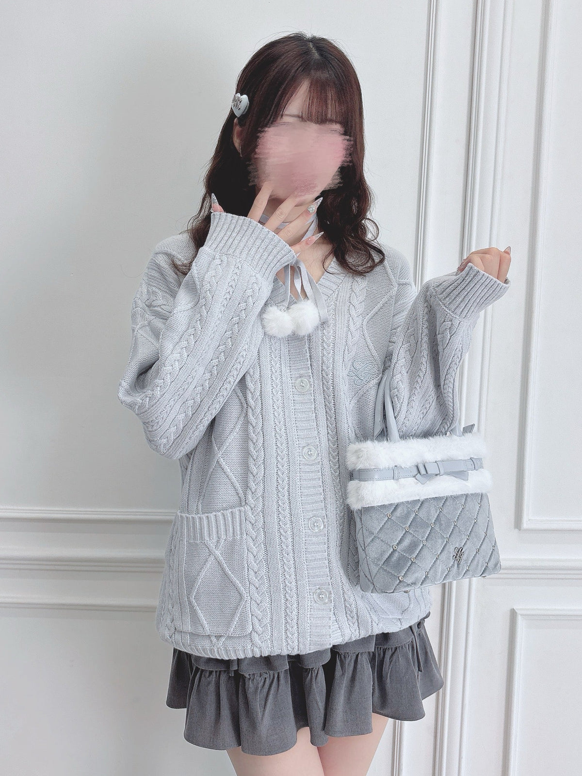 《LAFARY closet》サテンハートヘアピン