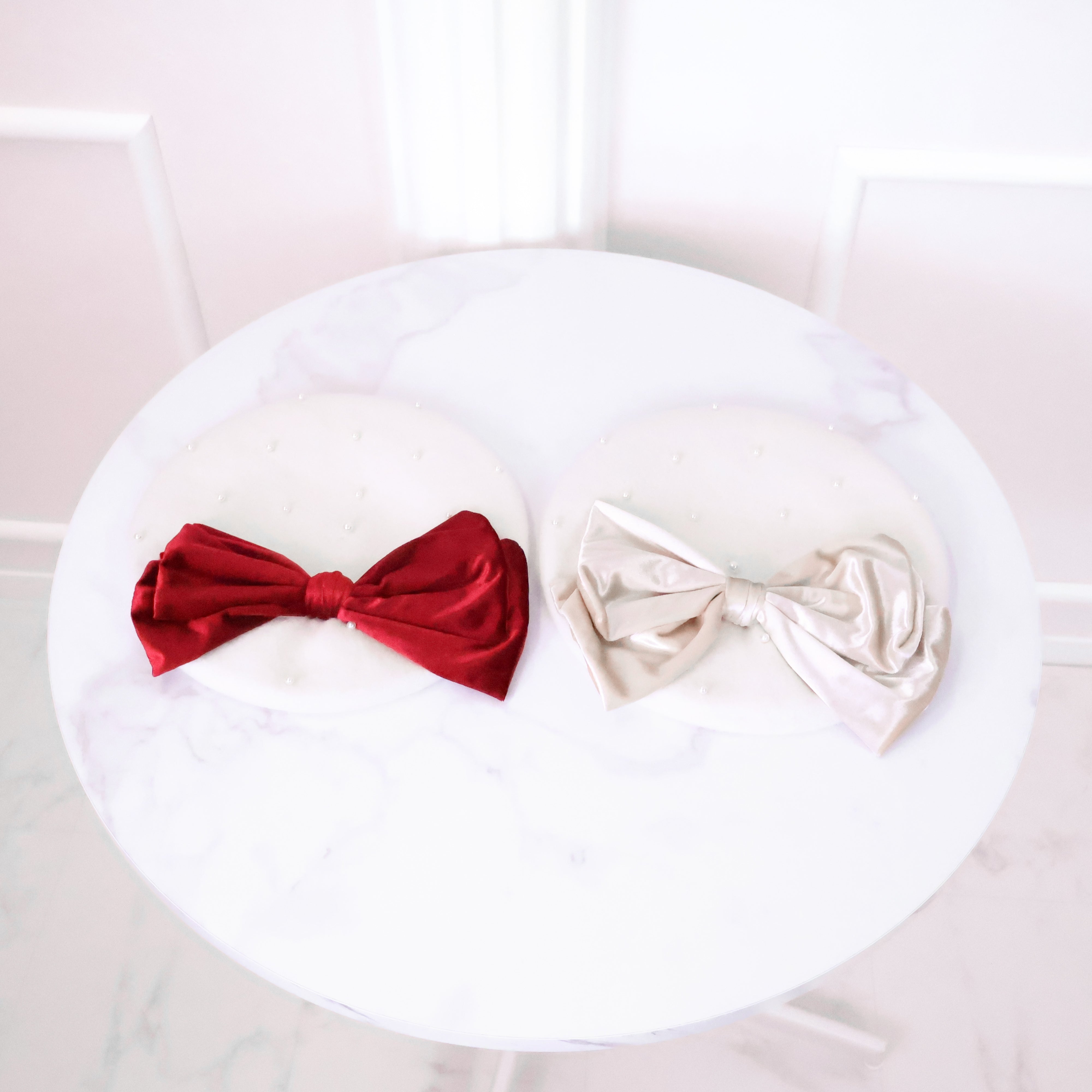 《LAFARY》ベロアリボンベレー帽