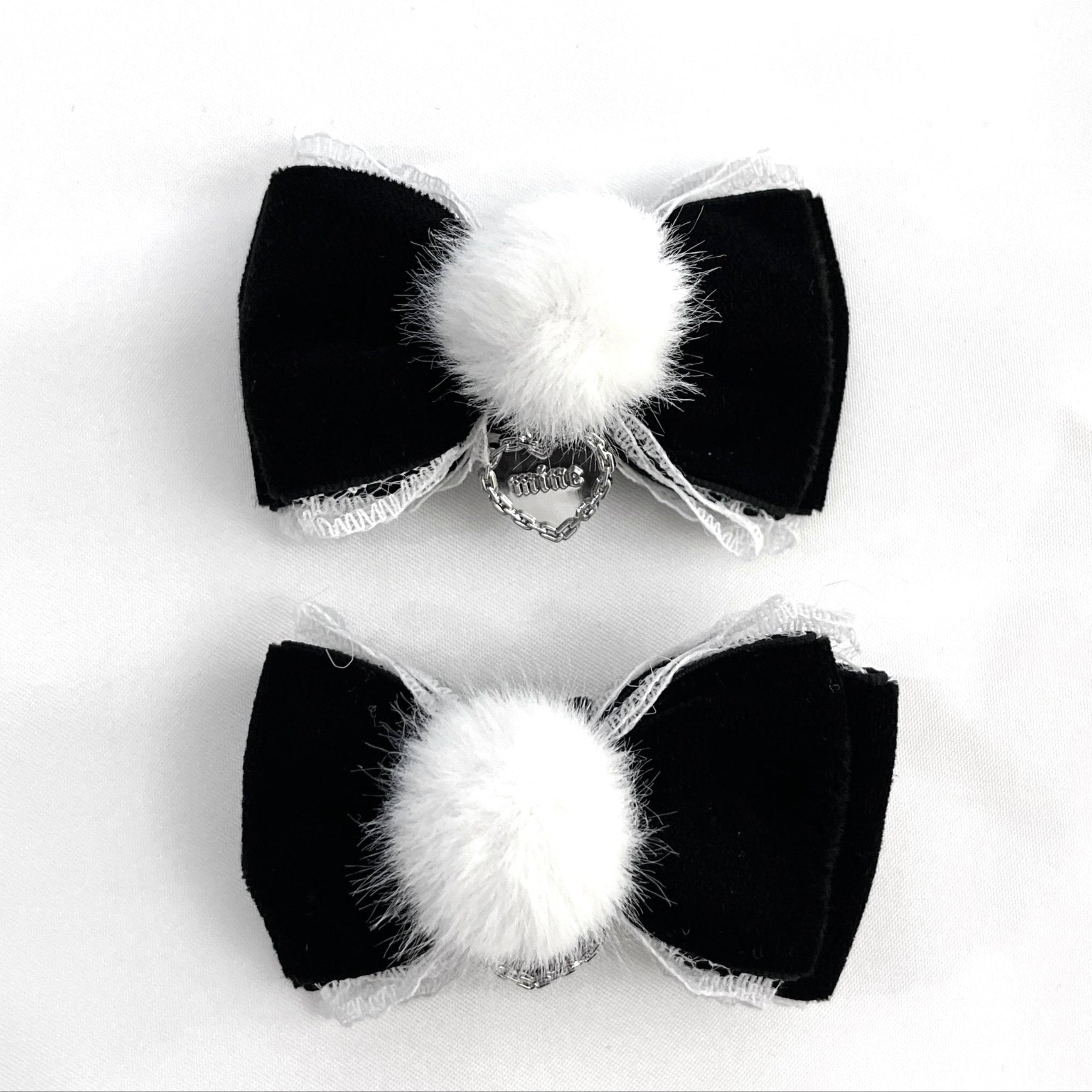 《mine》ポンポンベロアリボン