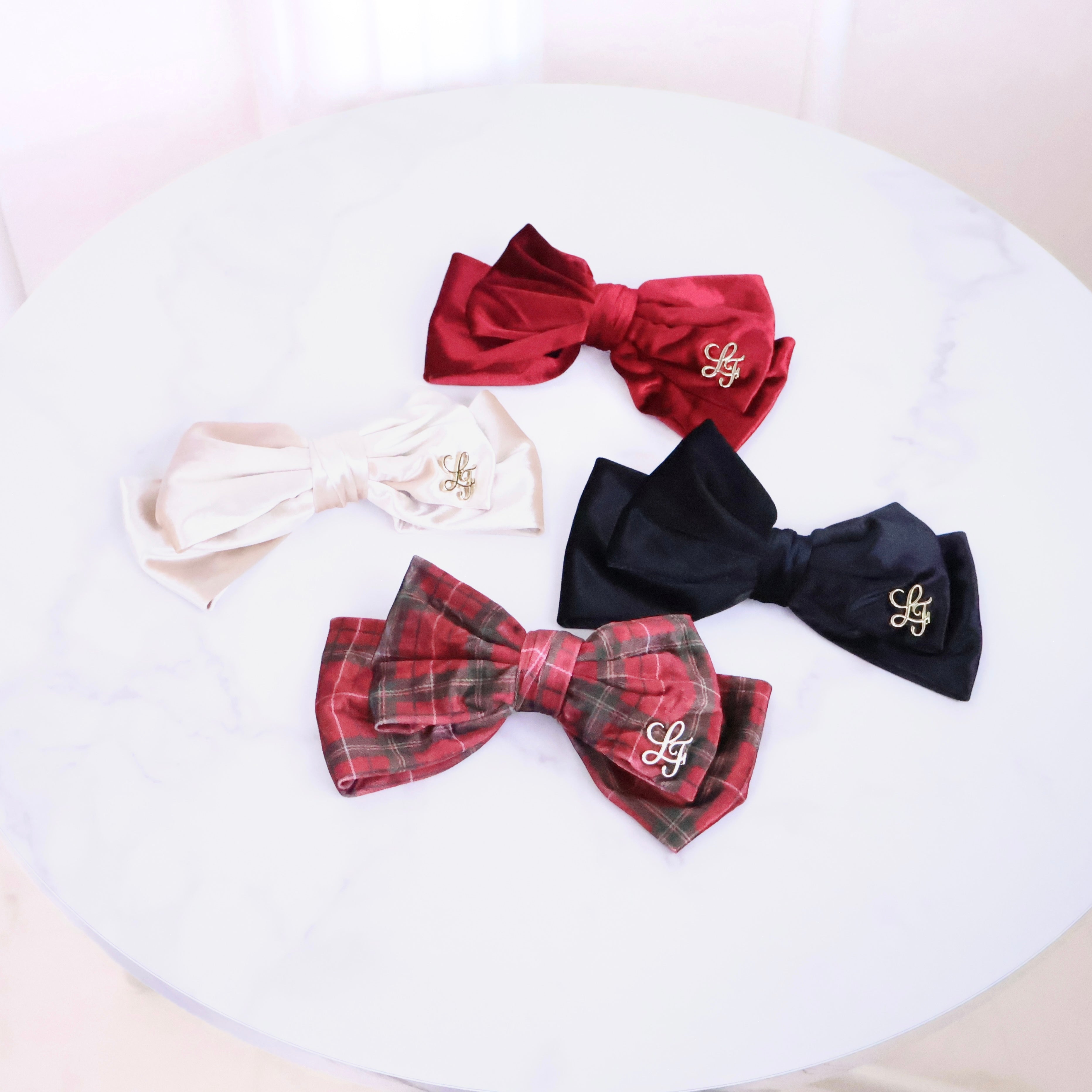 《LAFARY》ベロアリボンバレッタ