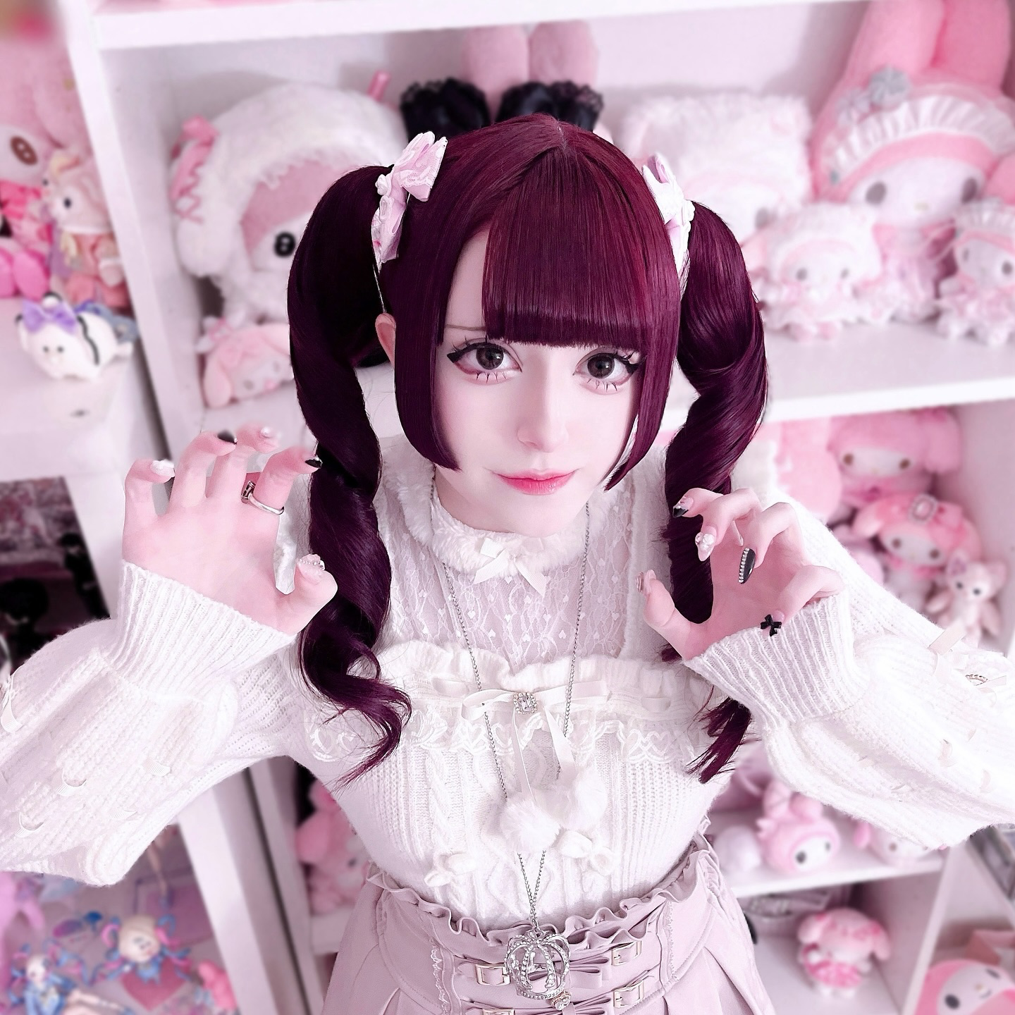 《mine》チャイナハートレースリボン