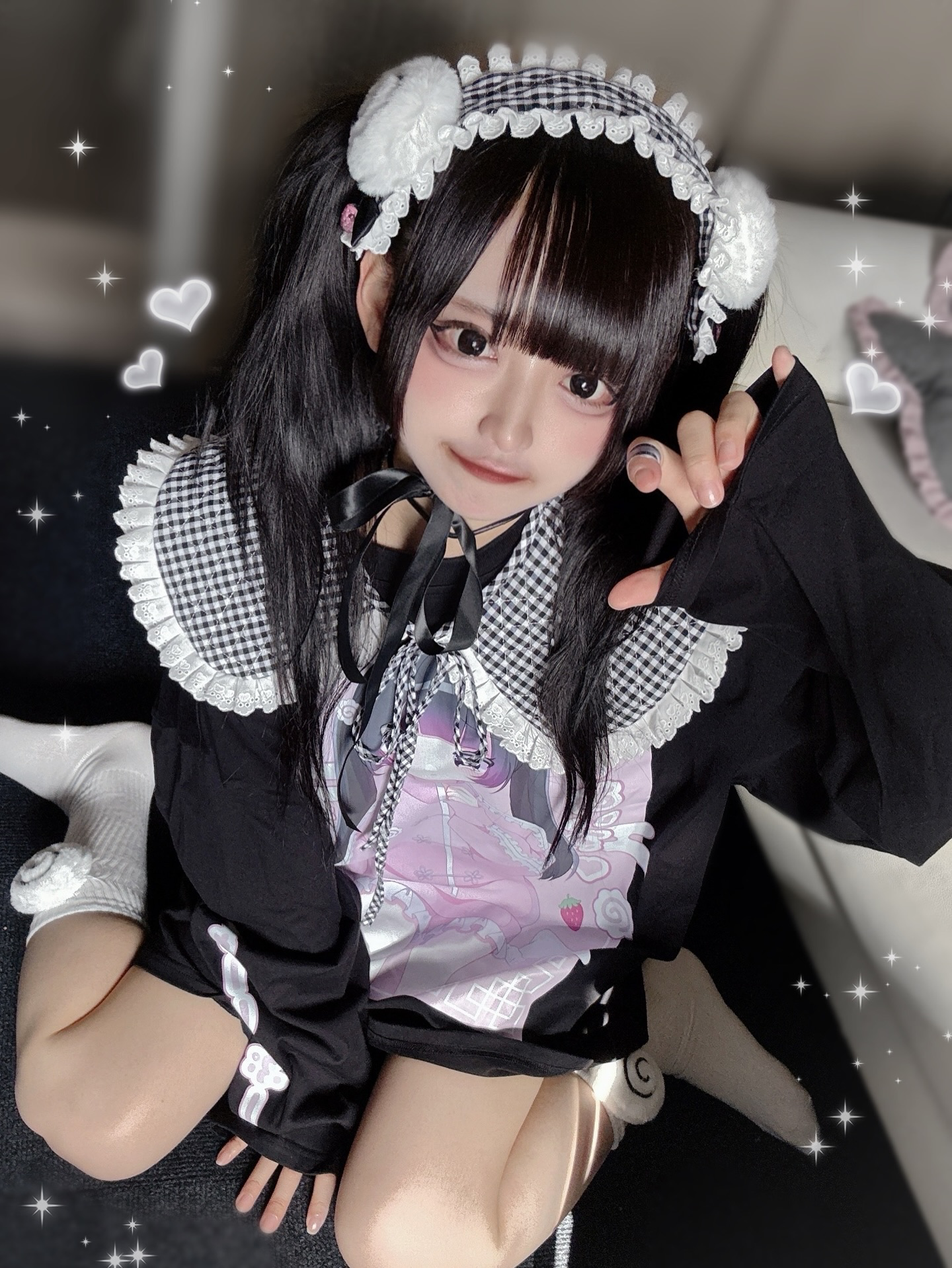 《mine》キルティングチェック付け襟