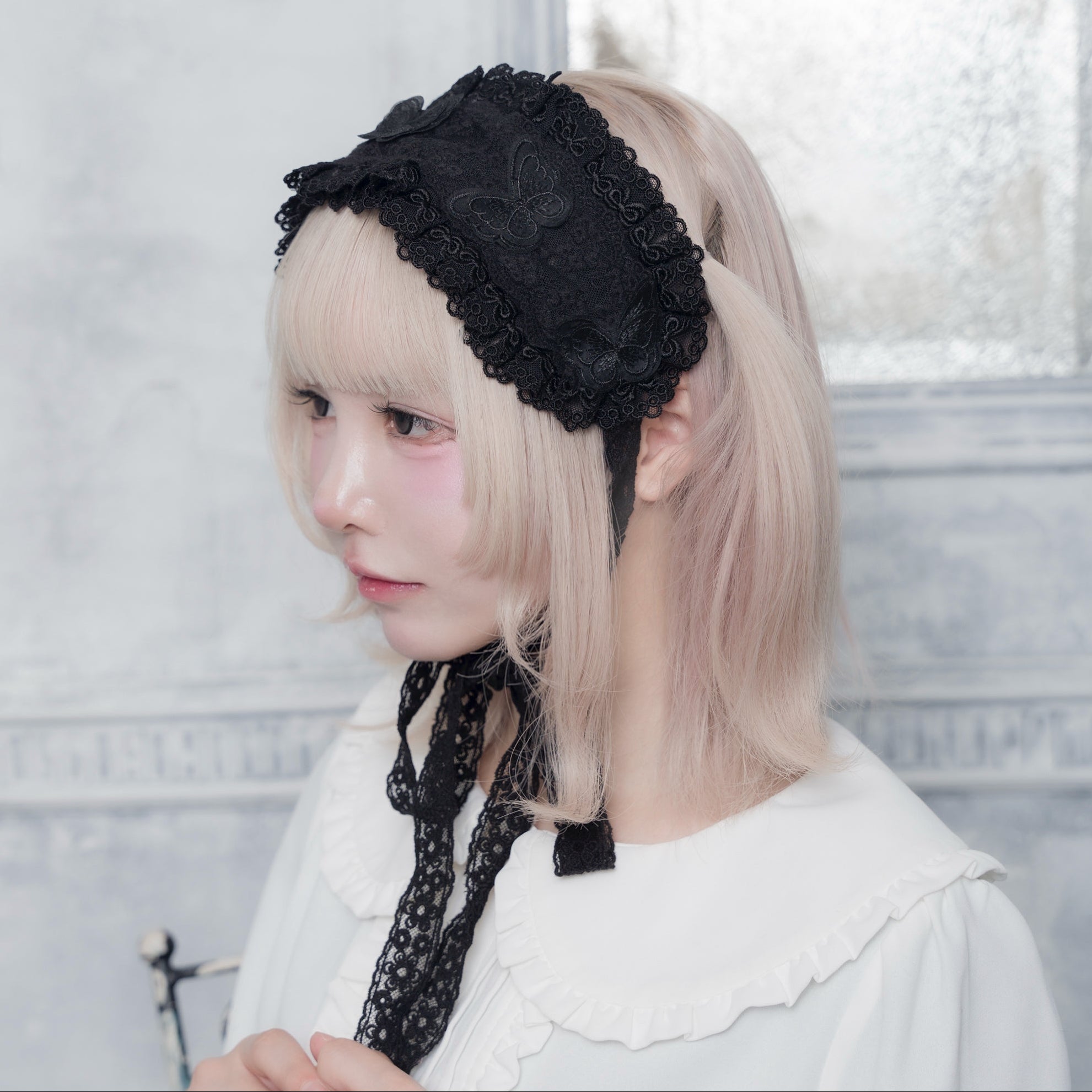 《mine》レースチュールヘッドドレス