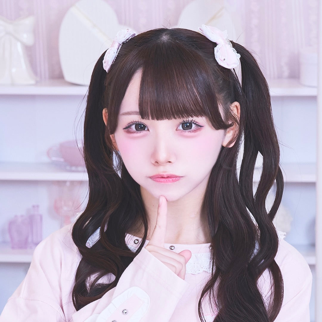 《mine》ドットレースフリルリボン