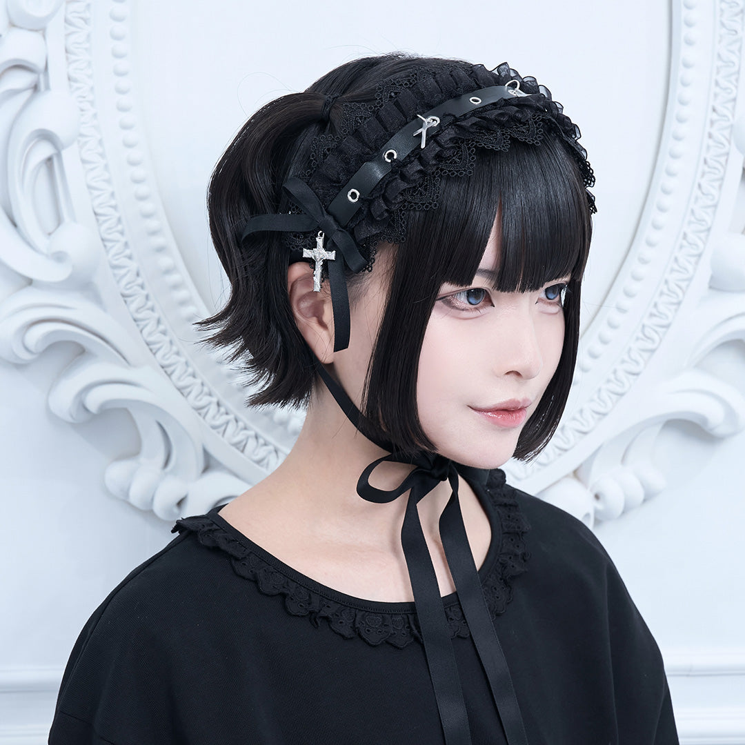 《mine》クロスレースヘッドドレス
