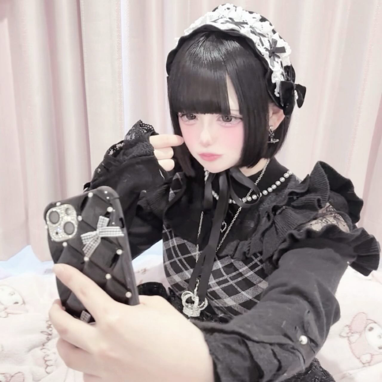《mine》ベロアリボンヘッドドレス