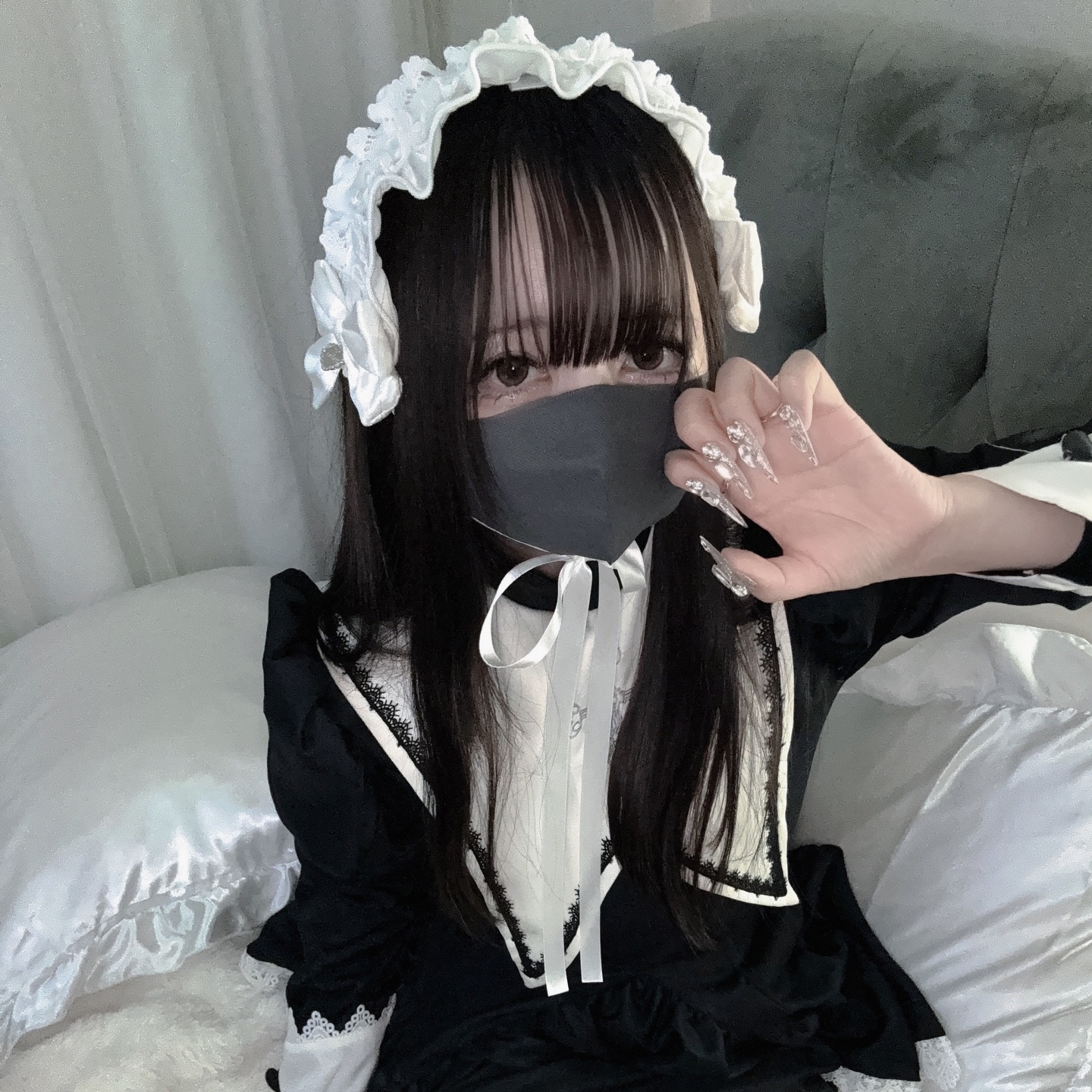 《mine》ベロアリボンヘッドドレス