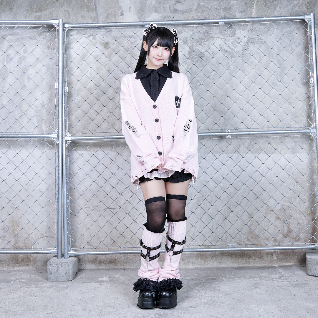 《mine》クロスダメージカーディガン