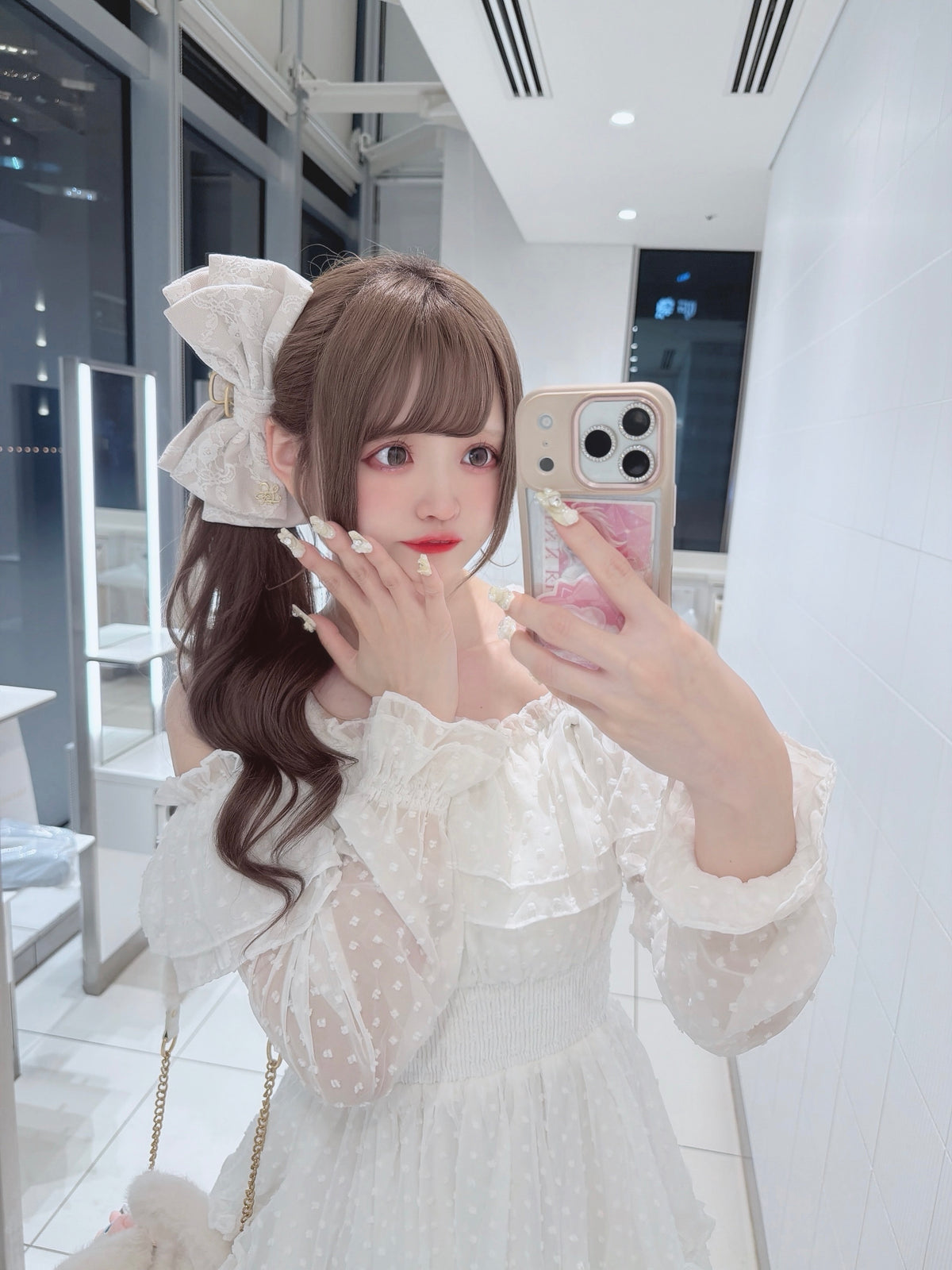 《LAFARY closet》レースリボンバンスクリップ