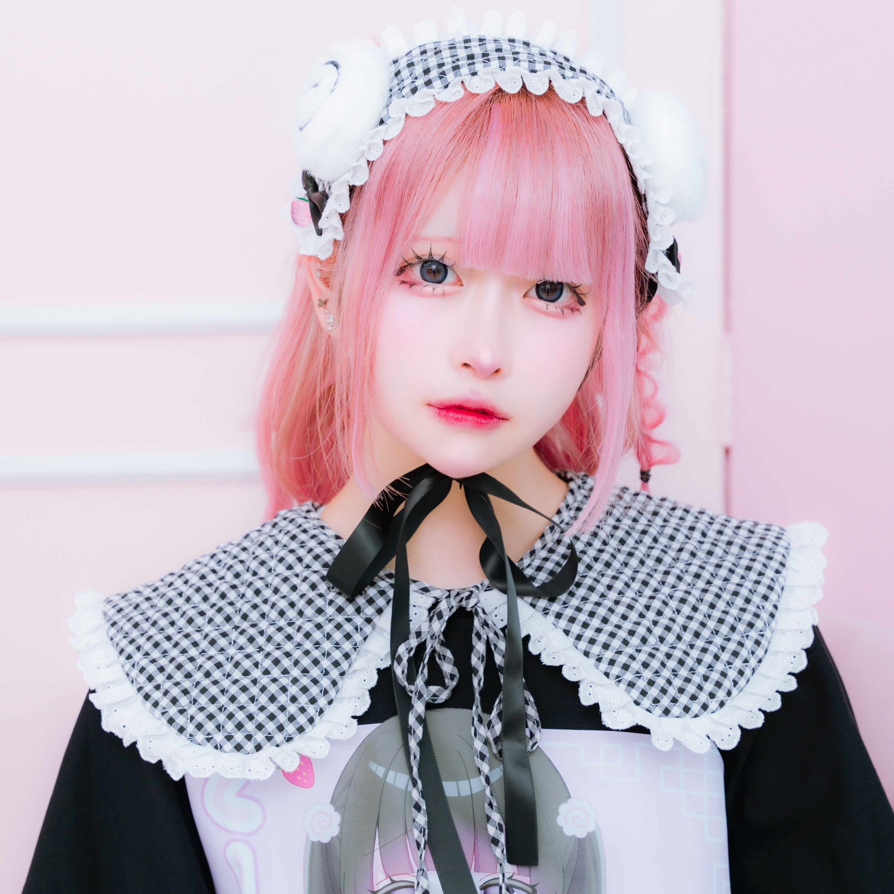 《mine》キルティングチェック付け襟