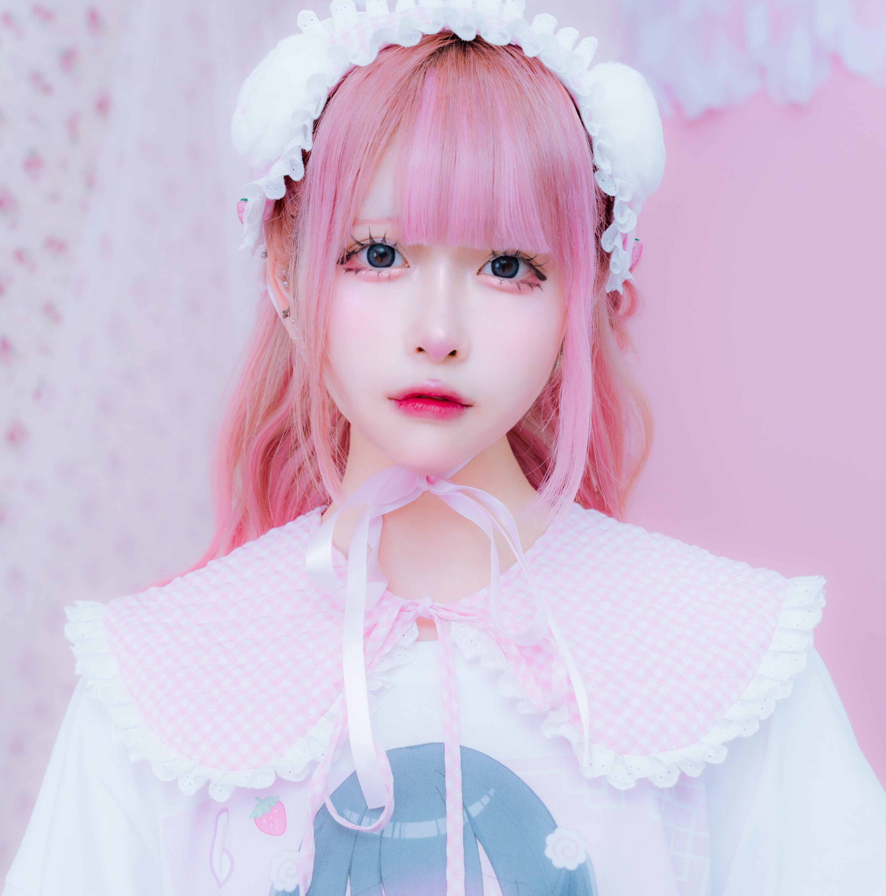 《mine》キルティングチェック付け襟