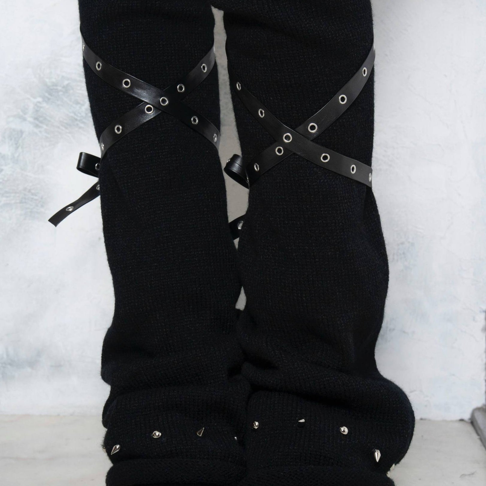 《mine》ハトメリボンニーハイレッグウォーマー