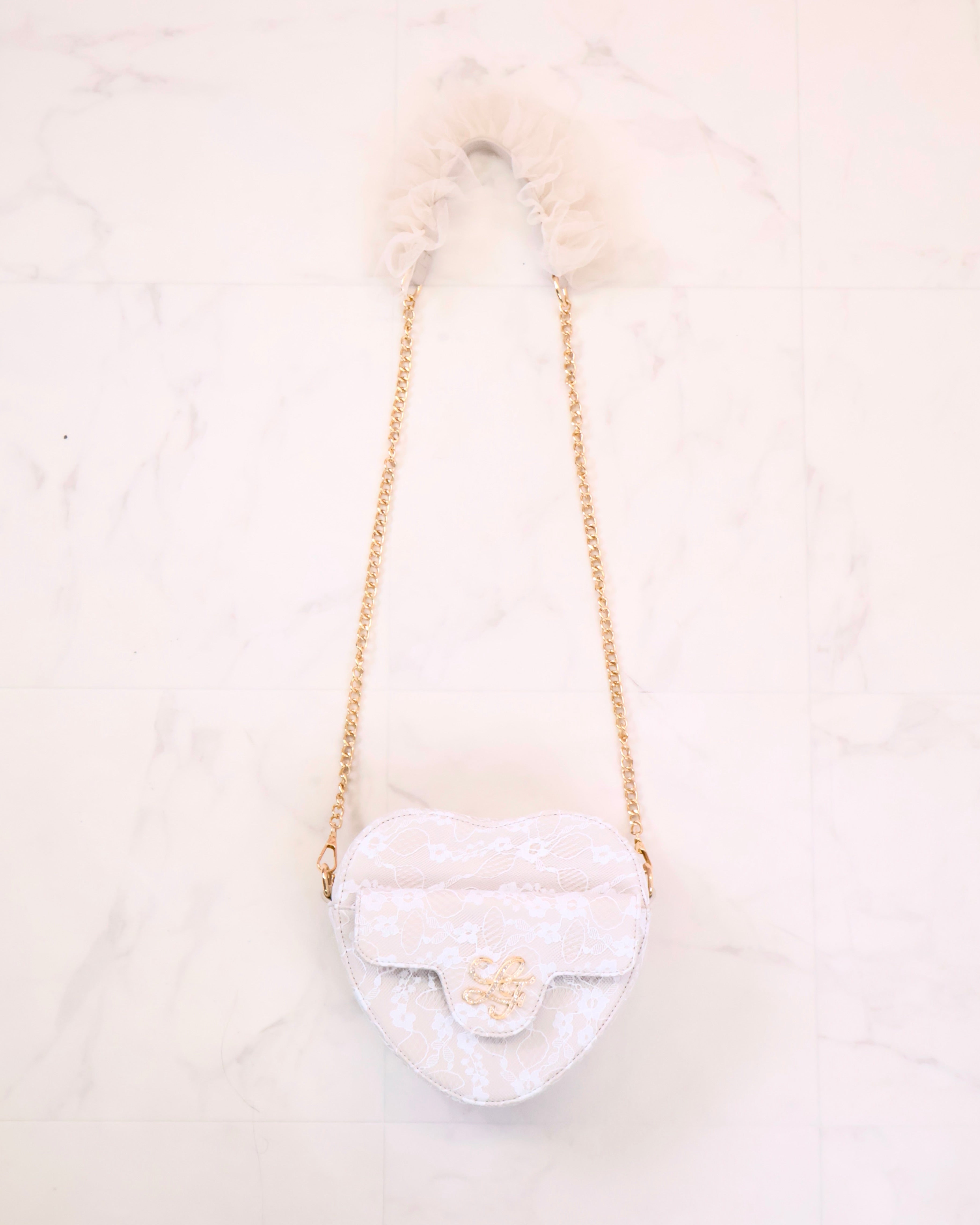 《LAFARY closet》チュールレースハートバッグ