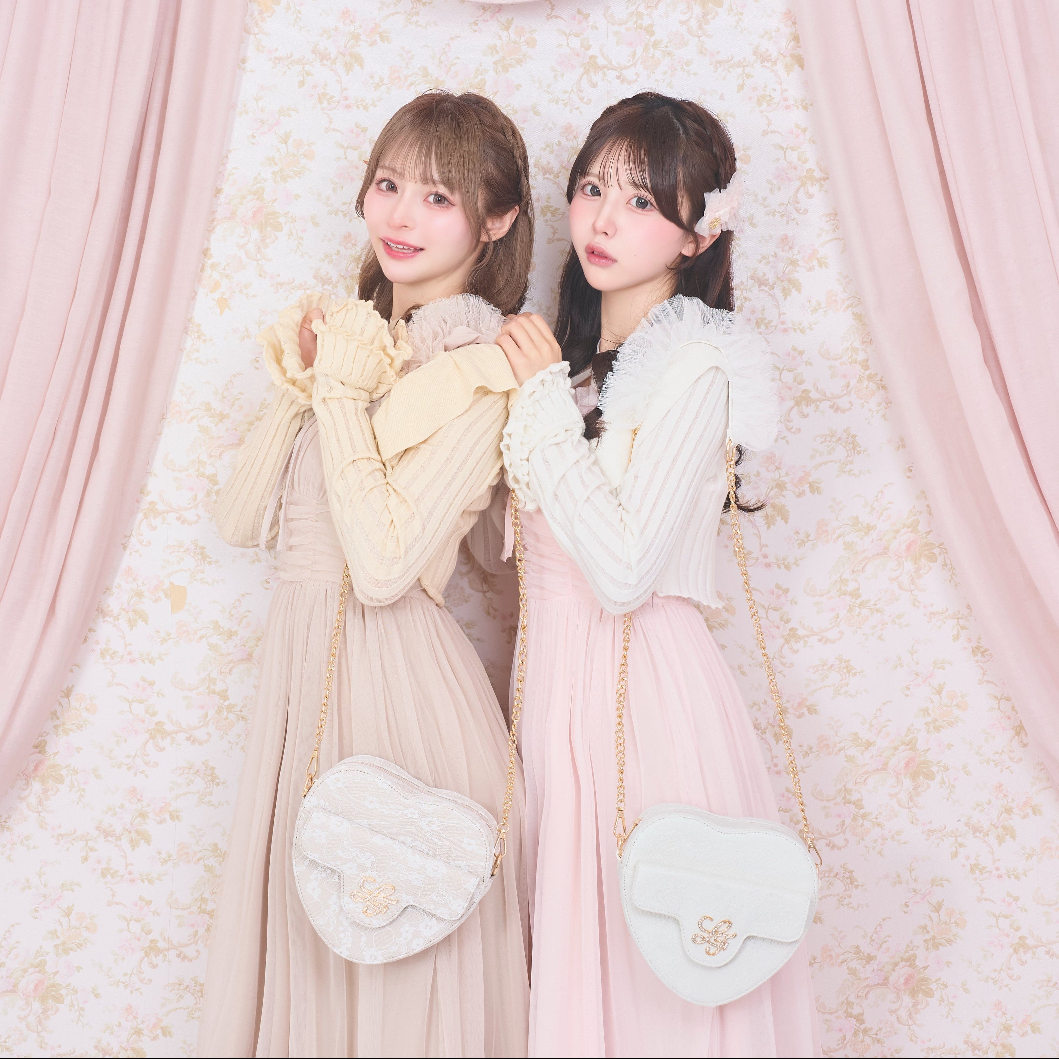 《LAFARY closet》チュールレースハートバッグ