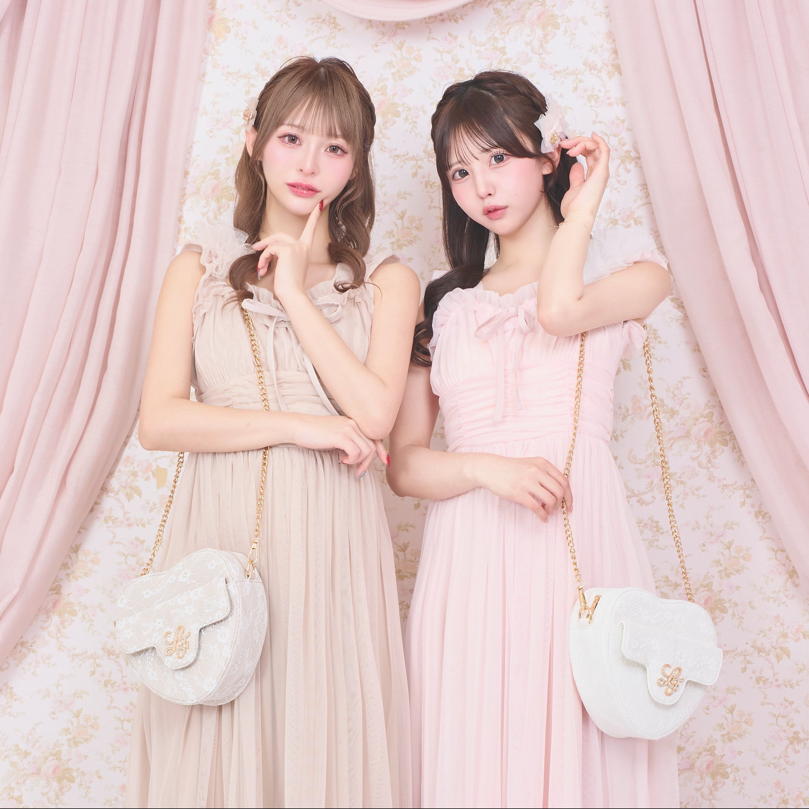 《LAFARY closet》チュールフリルロングワンピース